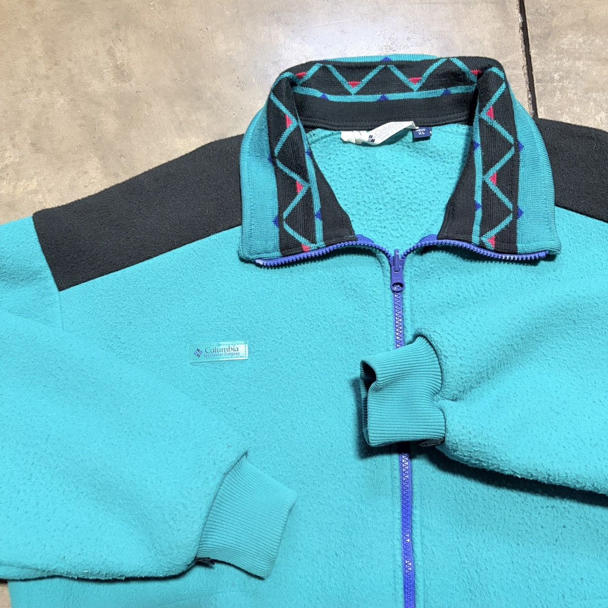 Columbia Vintage Columbia Sportswear Fleece Jacket Aztec Outdoor Ski Size US XL / EU 56 / 4 - 4 Thumbnail