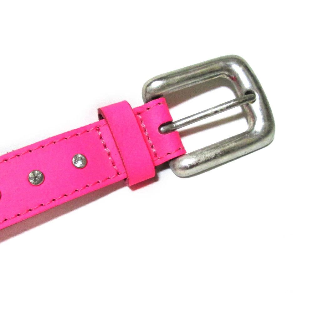 Walter Van Beirendonck Walter Van Beirendonck Rhinestone Fluorescent Leather Belt Size ONE SIZE - 4 Thumbnail