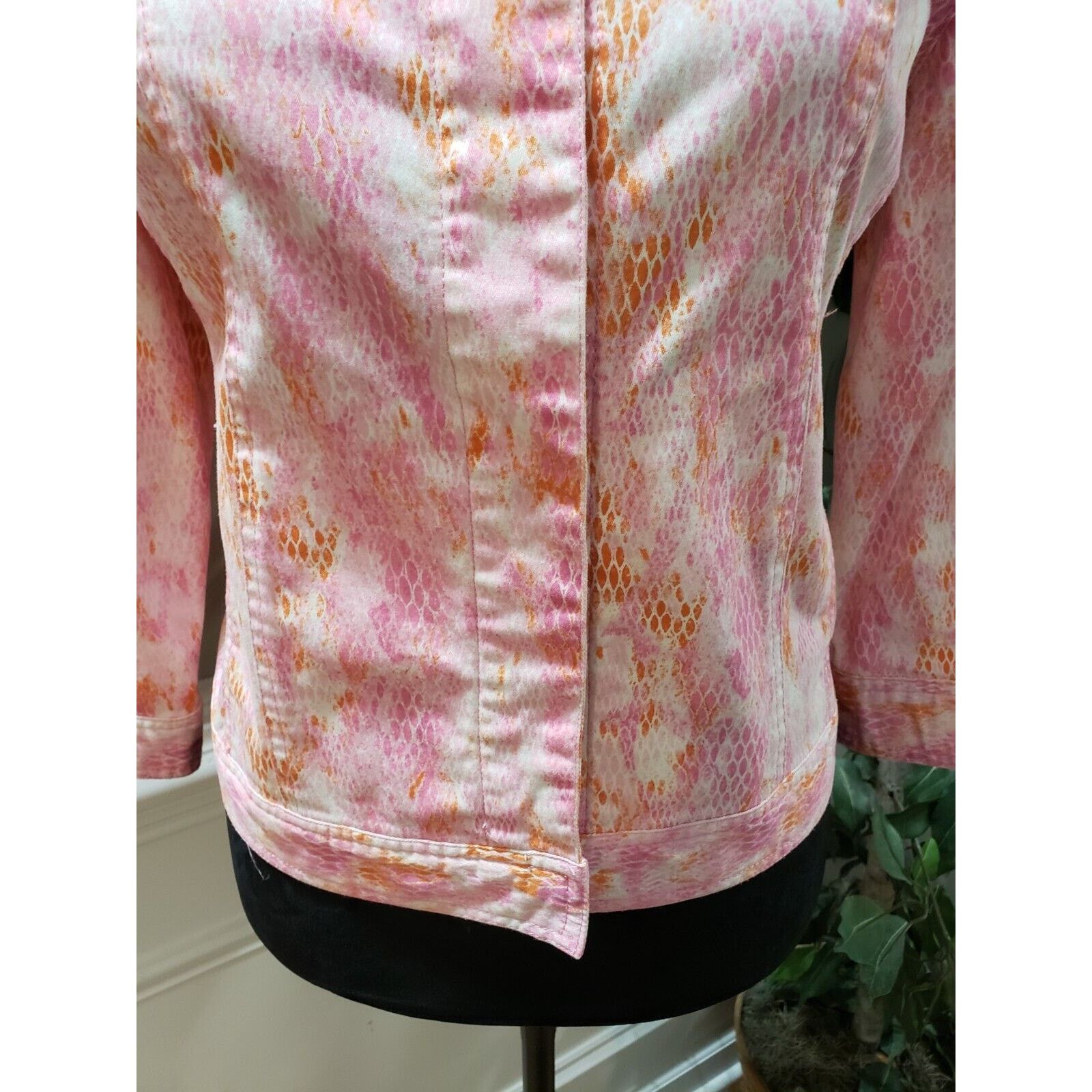 Other Lara Lane Snake Cotton Long Sleeve Snap Front Jacket Size 8 Size M / US 6-8 / IT 42-44 - 3 Thumbnail