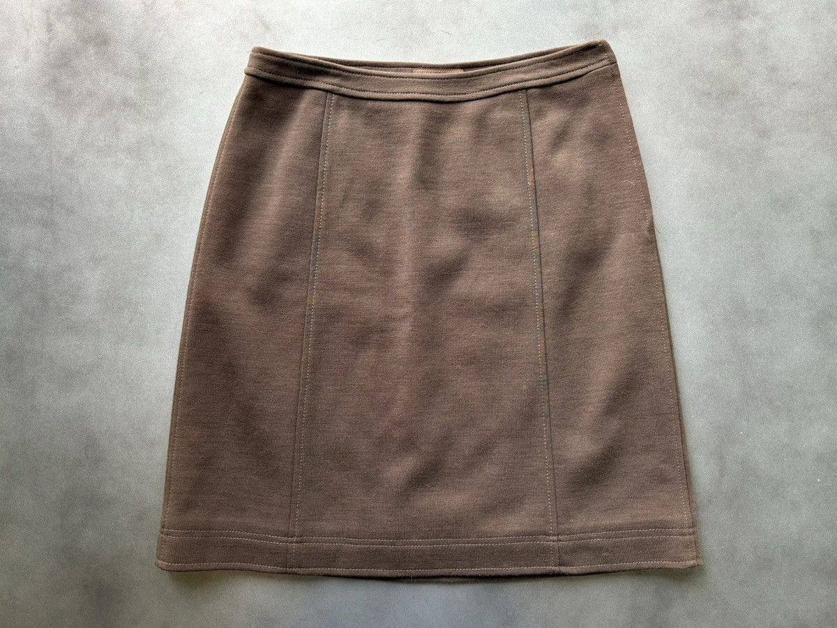 Prada × Vintage 1990s Vintage Prada Skirt Wool Mini Short Pencil 1996 1991 Size 30" / US 8 / IT 44 - 11 Thumbnail