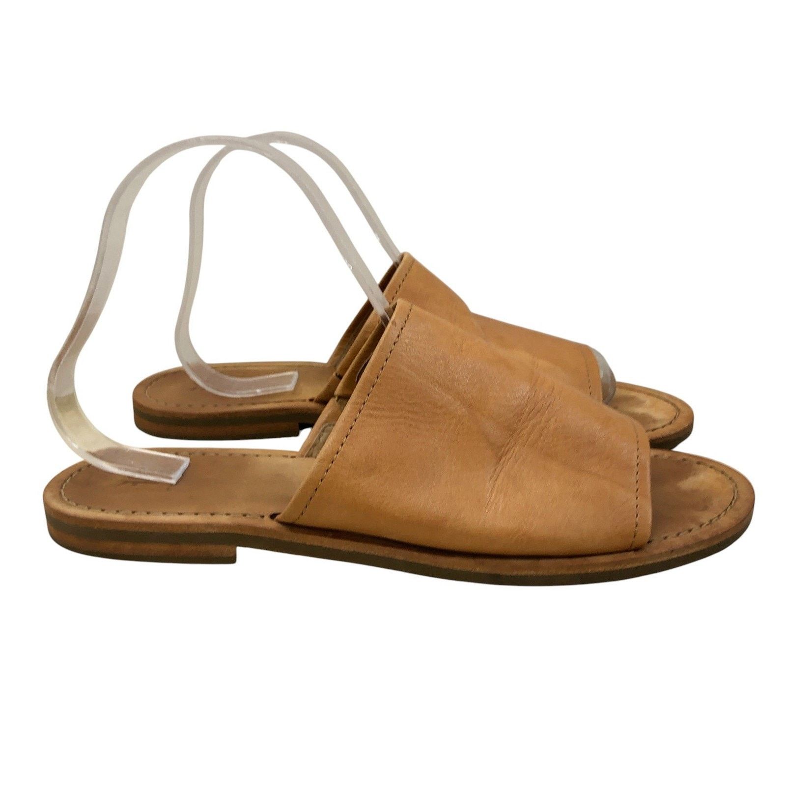 Frye Frye Slide Sandals 10M Tan Leather Open Toe Slip On Flat Size US 10 / IT 40 - 2 Thumbnail