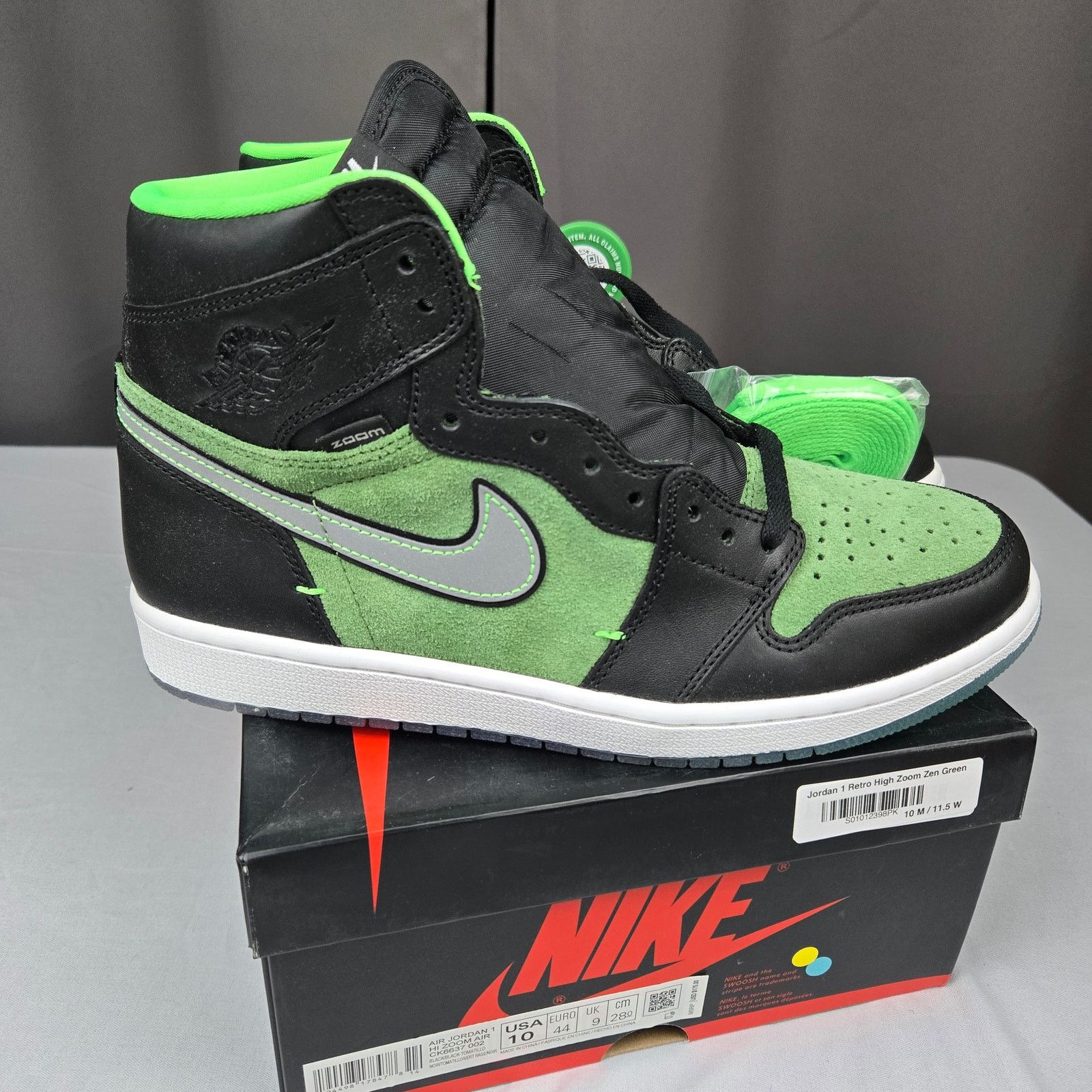Jordan Brand Air Jordan 1 Retro High Zoom Zen Green Men's 10 Size US 10 / EU 43 - 7 Thumbnail