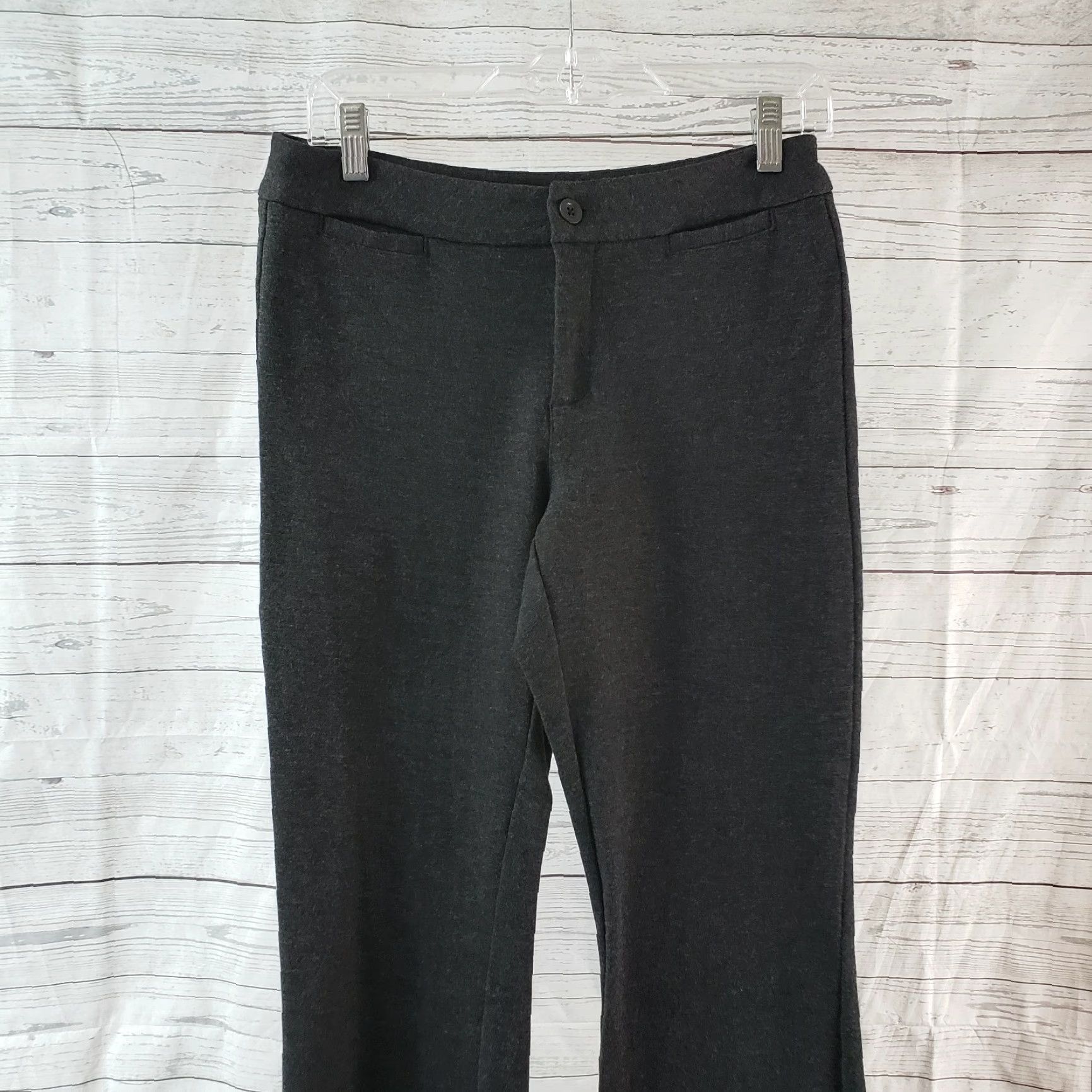 NYDJ NYDJ Womens Ponte Knit Bootcut Pants Sz 4 Charcoal Gray Mid Rise Pants Womens Size 27" / US 4 / IT 40 - 2 Thumbnail