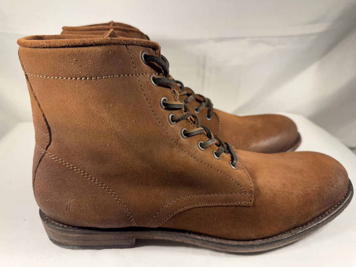 Frye FRYE Tyler Flex Lace Up Boots Brown Suede Size US 12 / EU 45 - 2 Thumbnail
