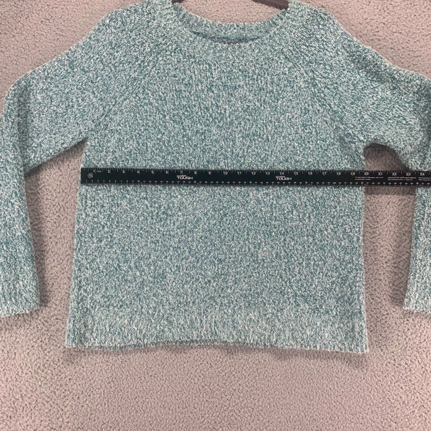 Loft LOFT Sweater Womens Medium Blue Pullover Long Sleeve Metallic Acrylic Casual Size M / US 6-8 / IT 42-44 - 7 Thumbnail