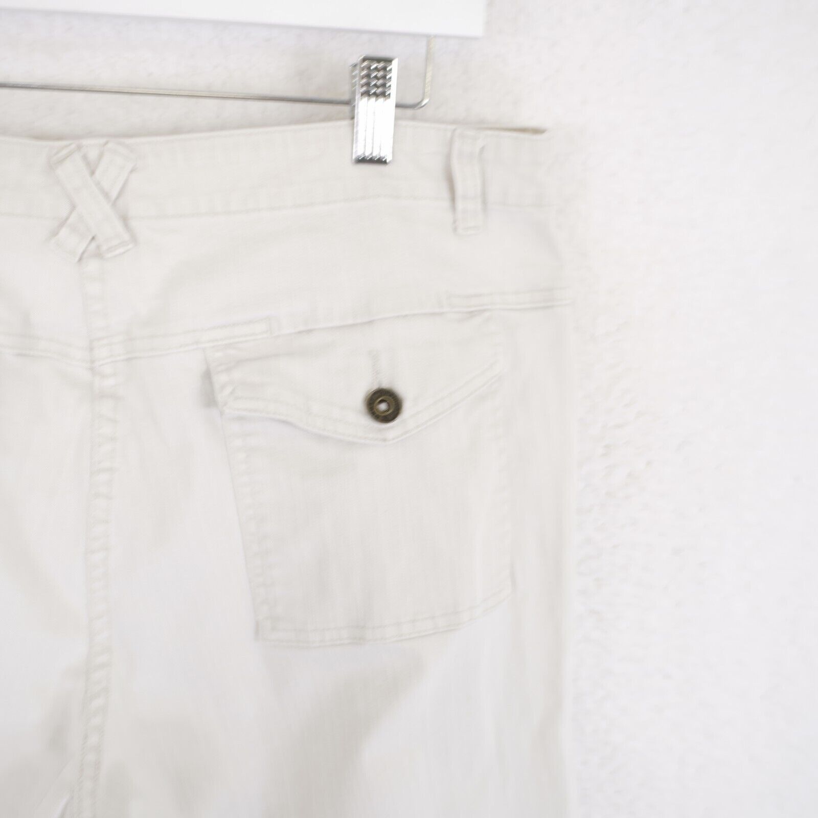 Designer Christopher & Banks White Capri Denim Jeans 16 36/26 High Ri Size 36" / US 14 / IT 50 - 5 Thumbnail