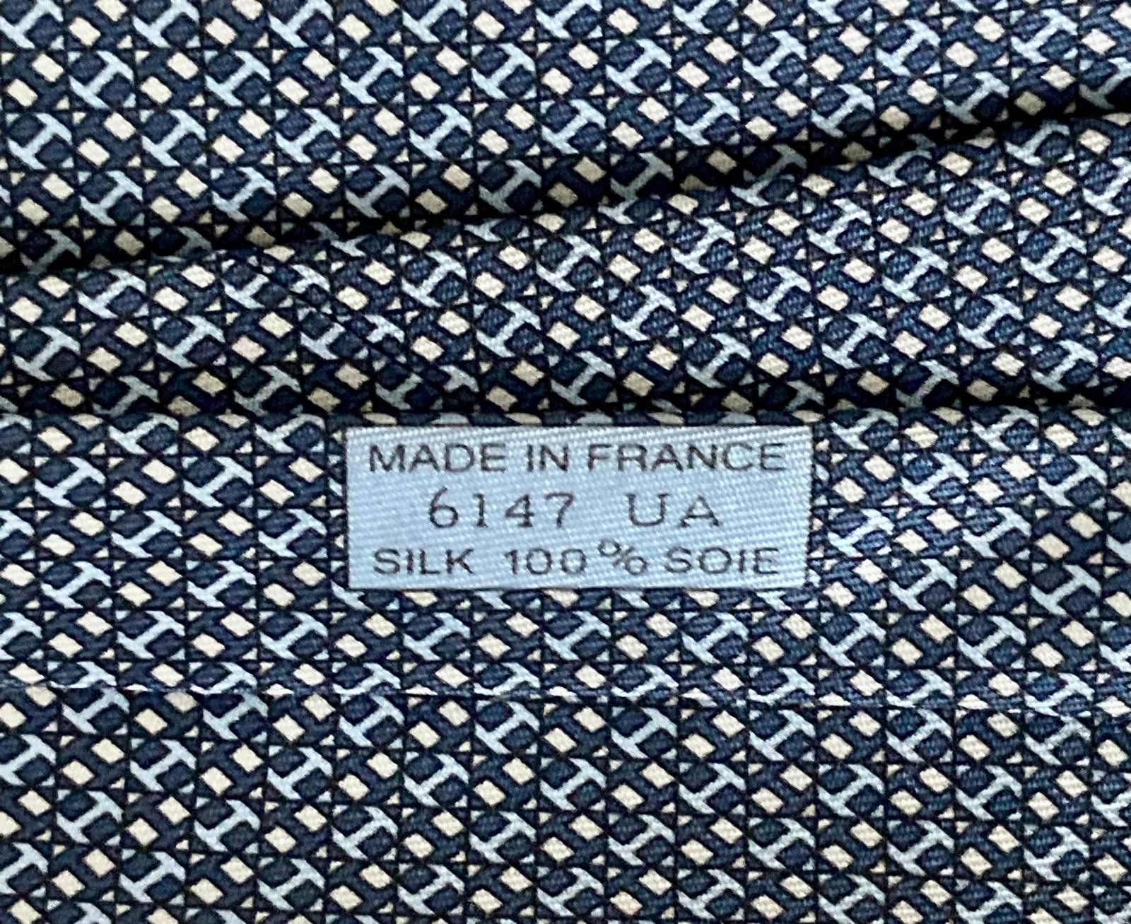 Hermes Blue Hermès H Tie Size ONE SIZE - 4 Thumbnail