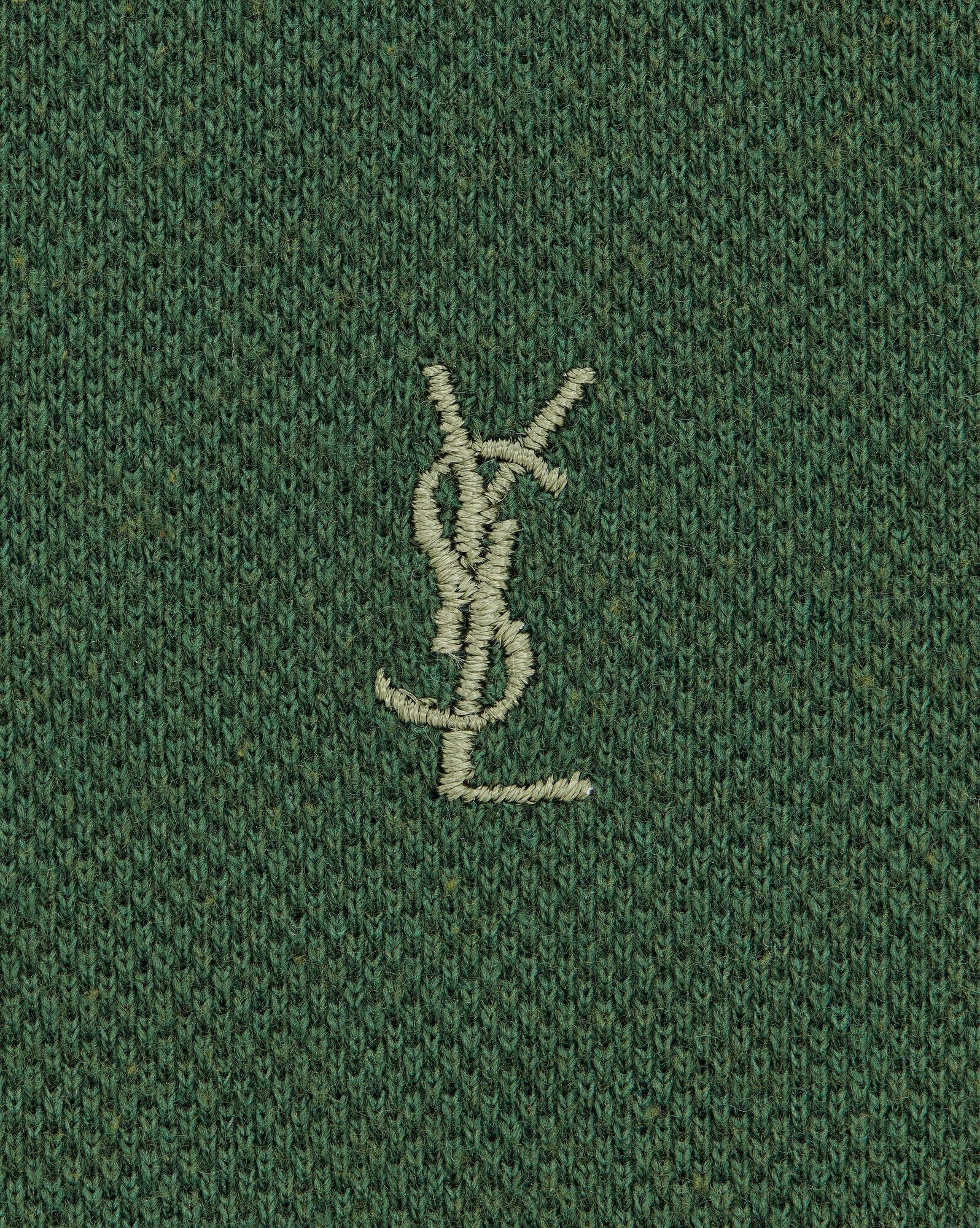 Saint Laurent Paris o1bcso1str0125 Polo Shirt Cassandre In Cotton Pique in Green Size US M / EU 48-50 / 2 - 3 Thumbnail
