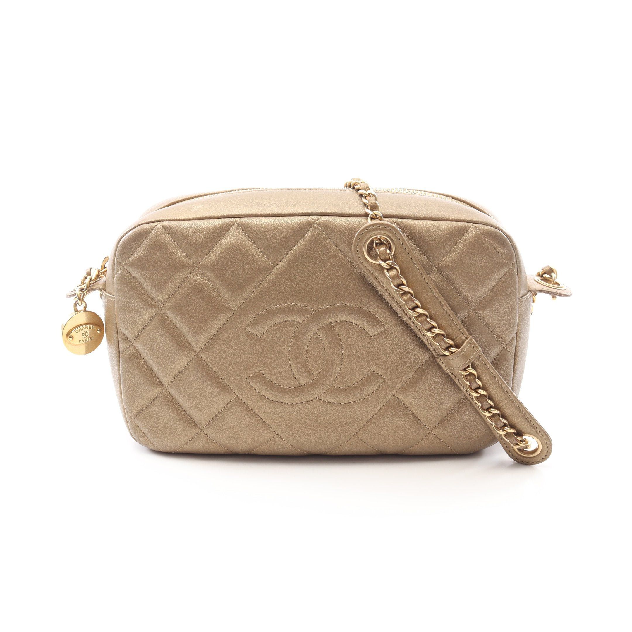 Chanel Matelasse Camera Bag Chain Shoulder Lambskin Gold Hardware, Women's