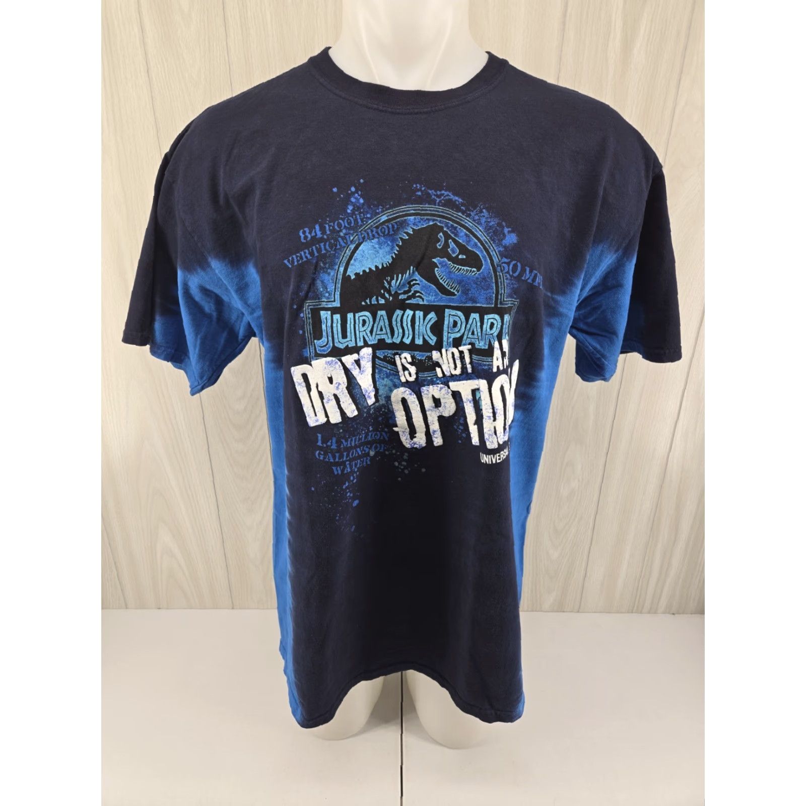 Vintage VINTAGE Jurassic Park Shirt Universal Studios Blue Tie Dye XL Men Short Sleeve Bill? Size US XL / EU 56 / 4 - 2 Thumbnail