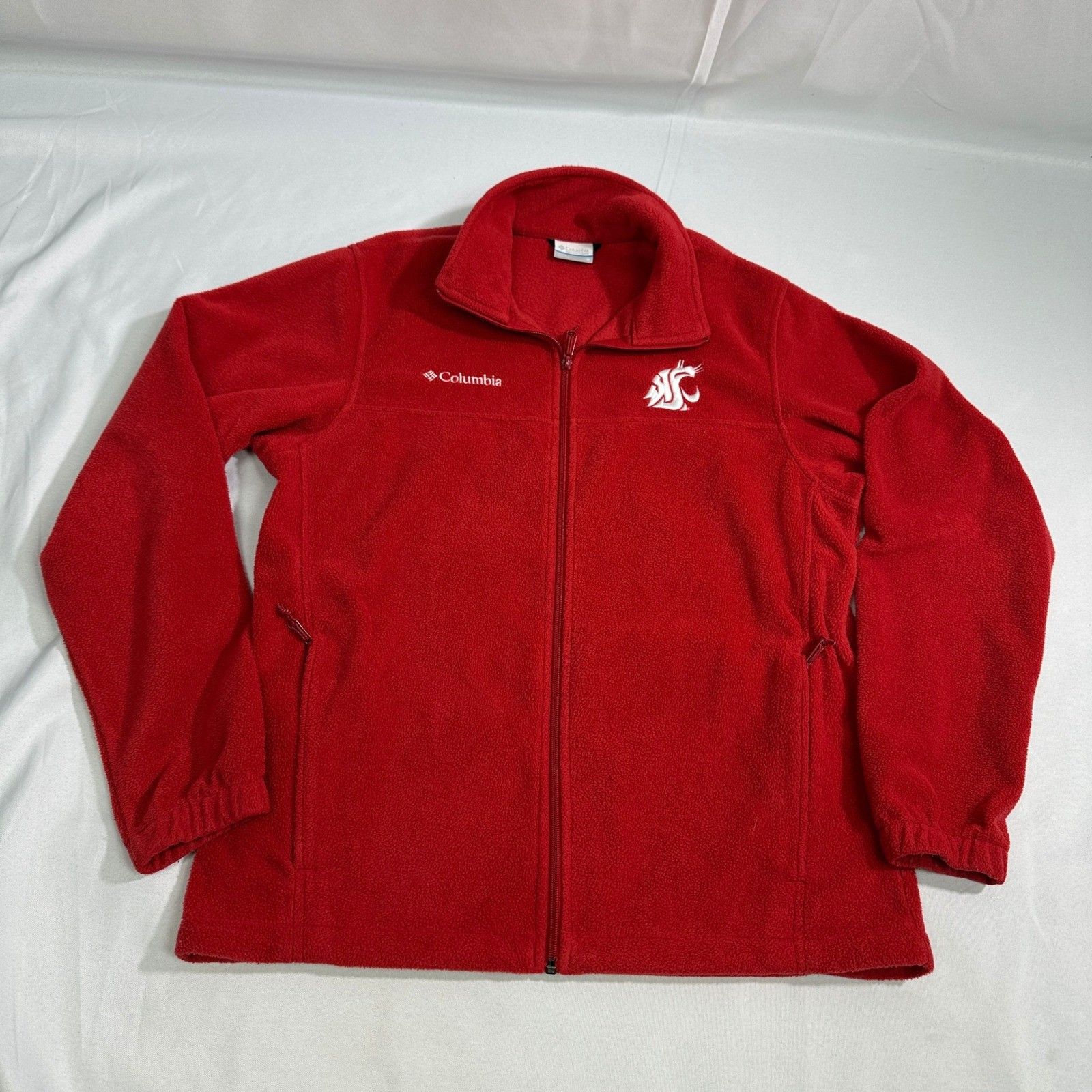 Columbia Columbia Women's Medium Red Fleece Jacket WSU Size M / US 6-8 / IT 42-44 - 1 Thumbnail