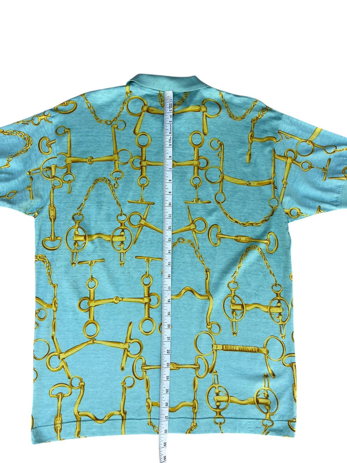 Gucci 00s GUCCI Tom Ford Made in Italy Gold Chain Link Polo Shirt Size US M / EU 48-50 / 2 - 12 Thumbnail