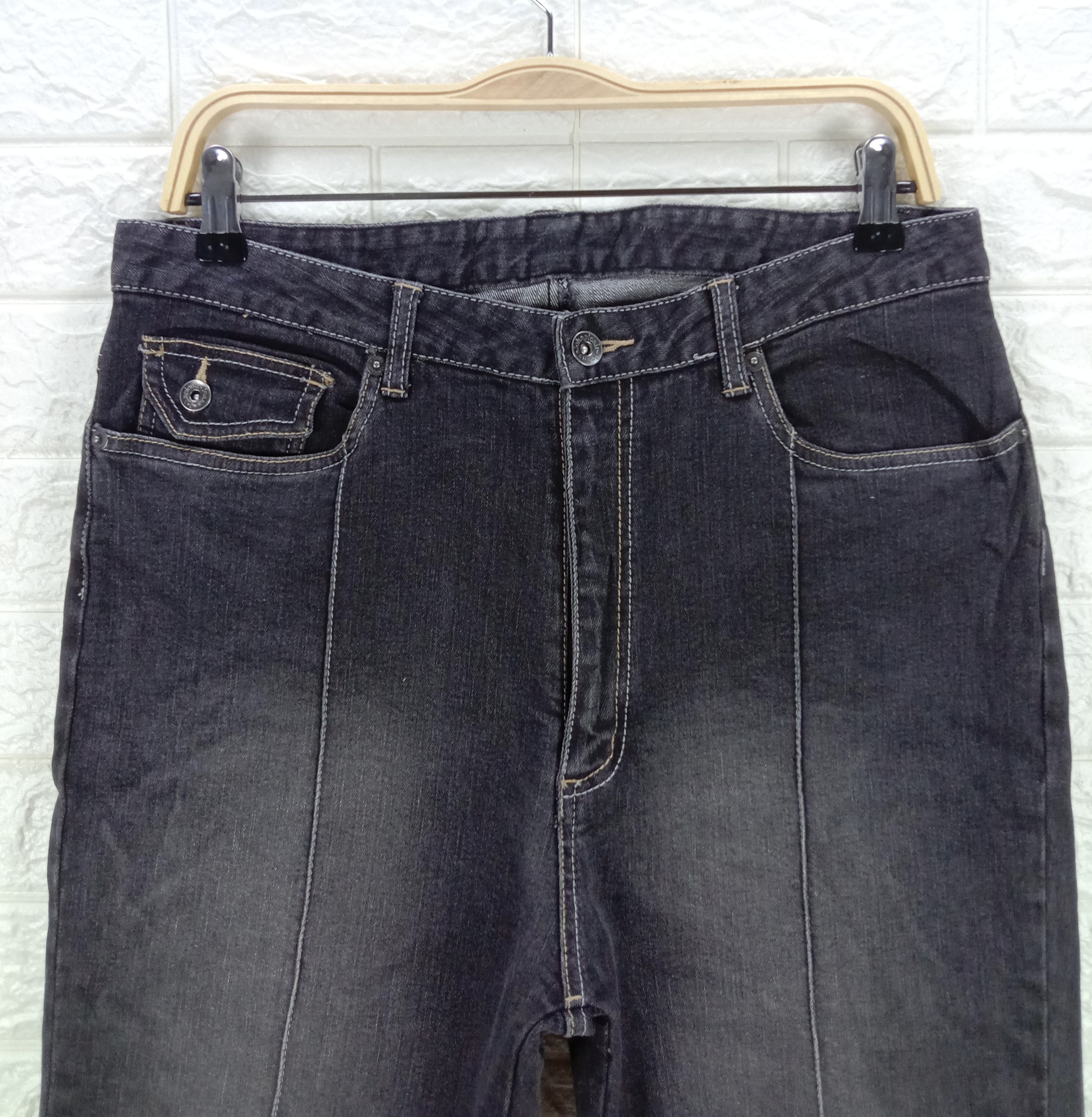 Vintage Flare Jeans Johnpionir Faded Black Bell Bottom Denim
