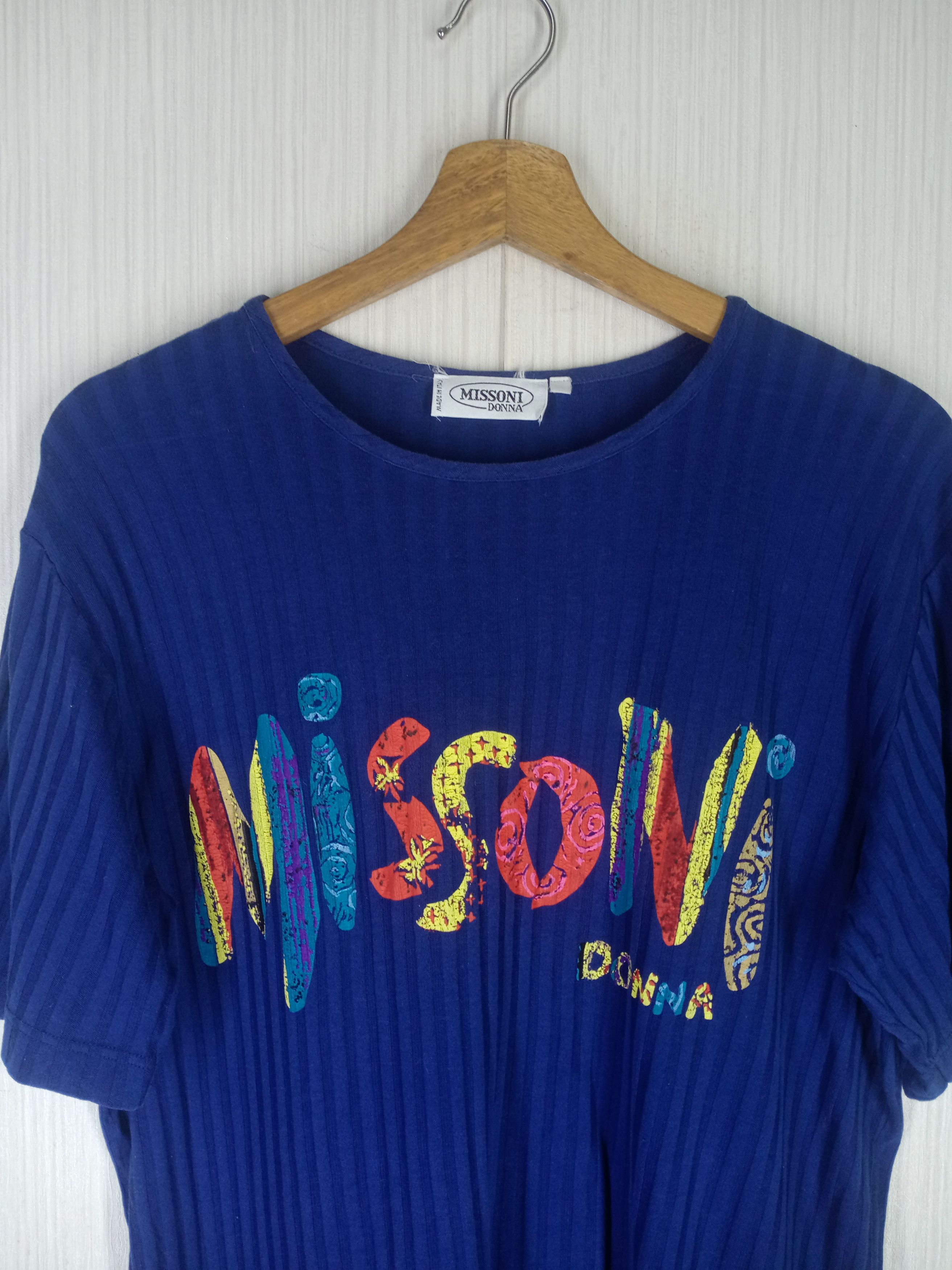 Missoni Rare Vintage 90s Missoni Donna Tshirt Size US M / EU 48-50 / 2 - 5 Thumbnail