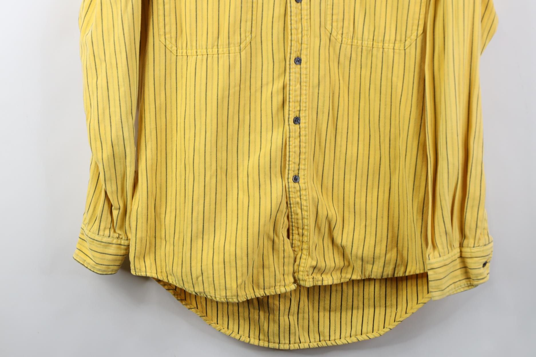 Vintage Vintage 90s Streetwear Big Pocket Button Shirt Yellow Size US S / EU 44-46 / 1 - 3 Thumbnail