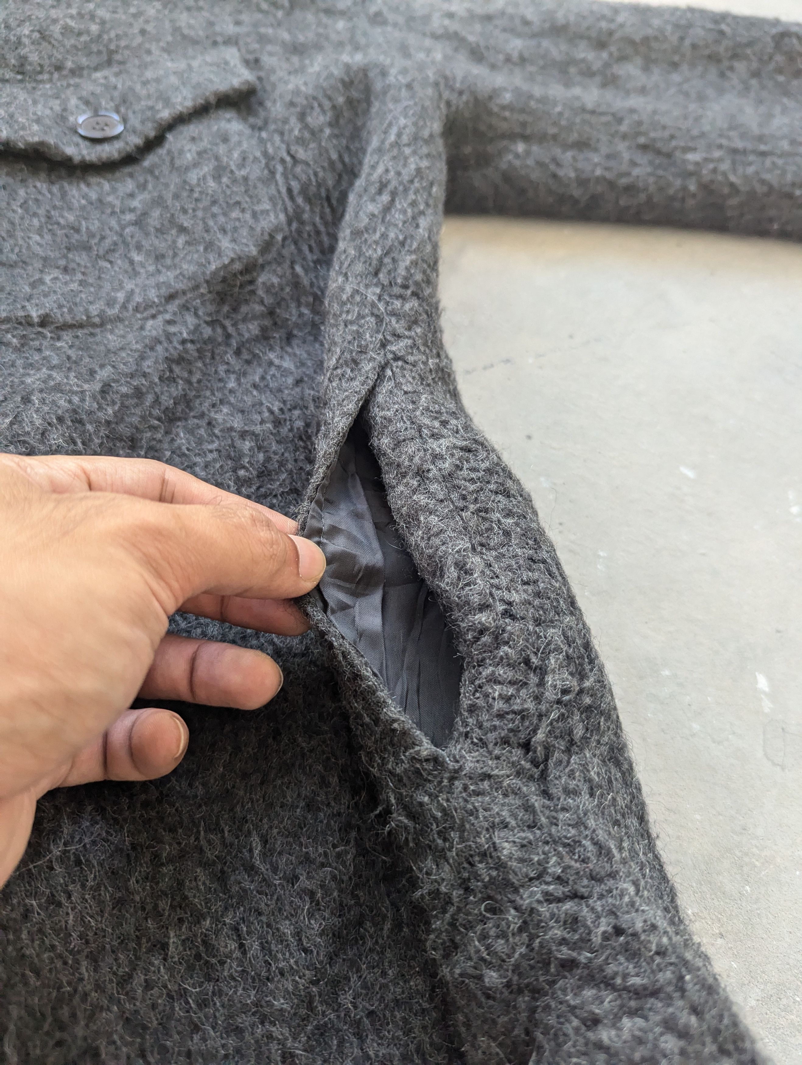 Japanese Brand × Vintage Vintage Wool Mohair Down Jacket Black by Season Reason Size M / US 6-8 / IT 42-44 - 10 Thumbnail