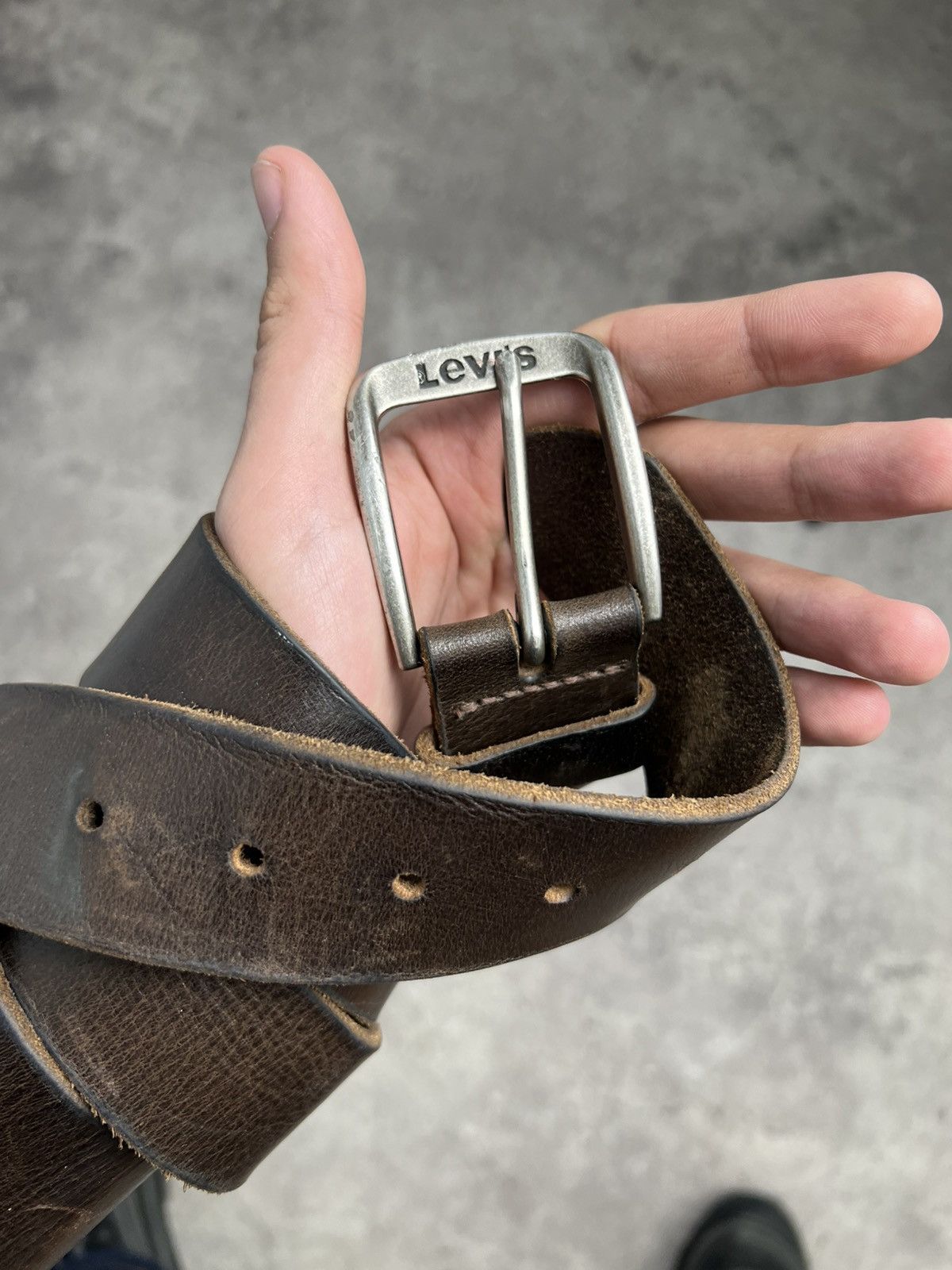 Levi's × Vintage Vintage Levi’s Levis Leather Belt Size ONE SIZE - 2 Thumbnail