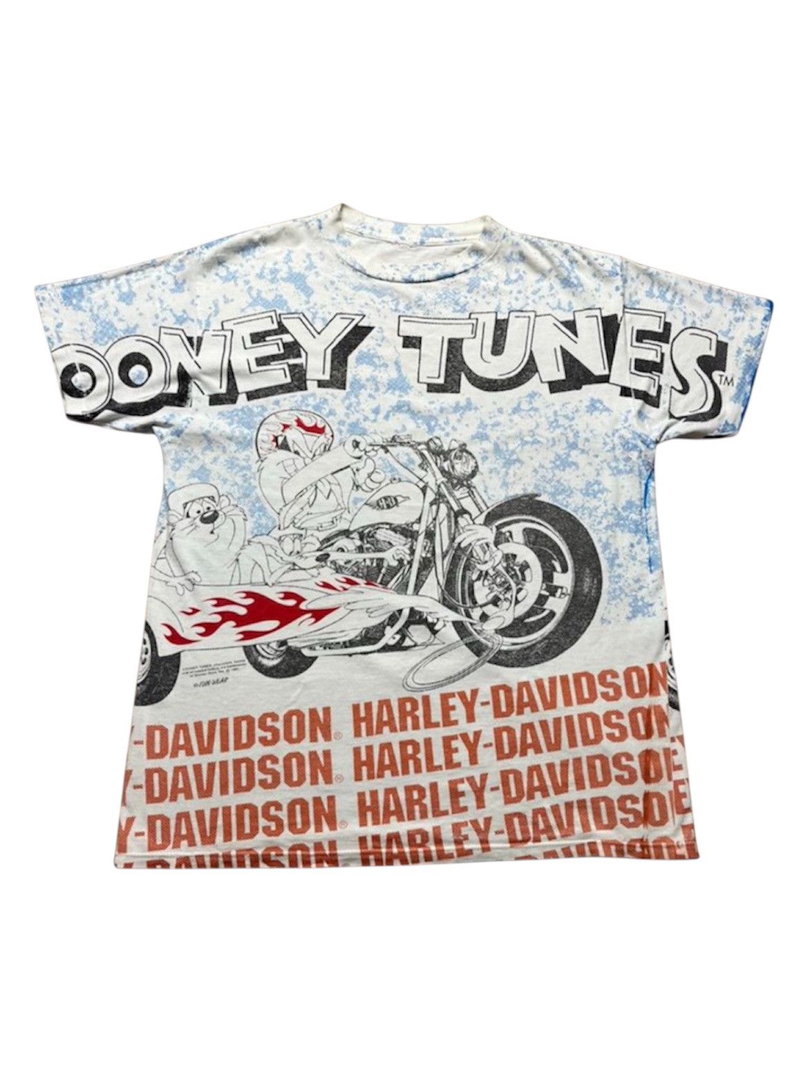 Vintage Vintage Looney Tunes X Harley Davidson Tee Size US L / EU 52-54 / 3 - 1 Thumbnail