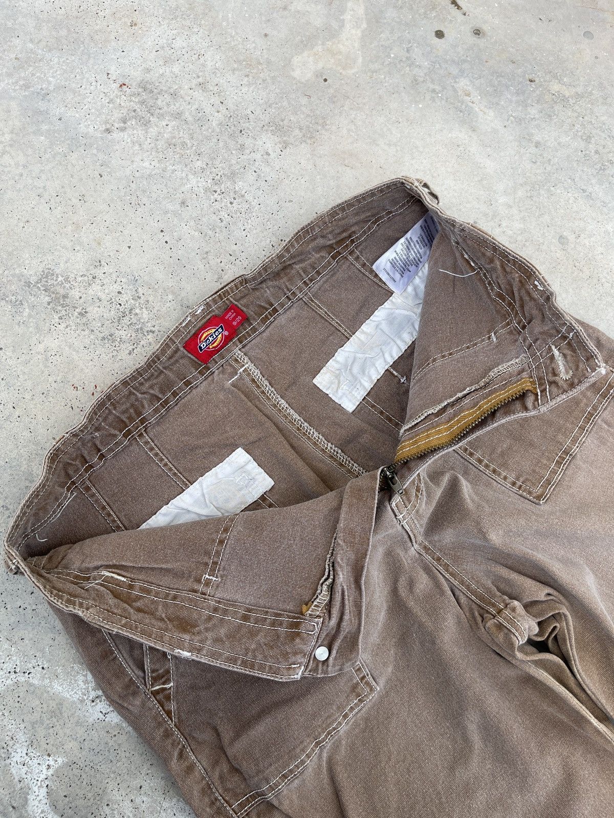 Dickies × Vintage Vintage 90s Faded Brown Dickies Cargo 6 Pocket Pants Size US 31 - 9 Thumbnail