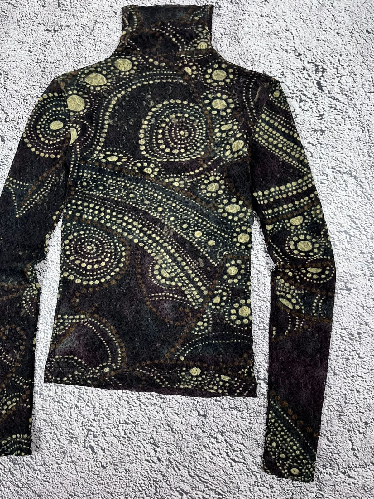 plein sud Vintage Y2K Plein Sud Jeans Mesh Lace Turtleneck Top Size S / US 4 / IT 40 - 11 Thumbnail