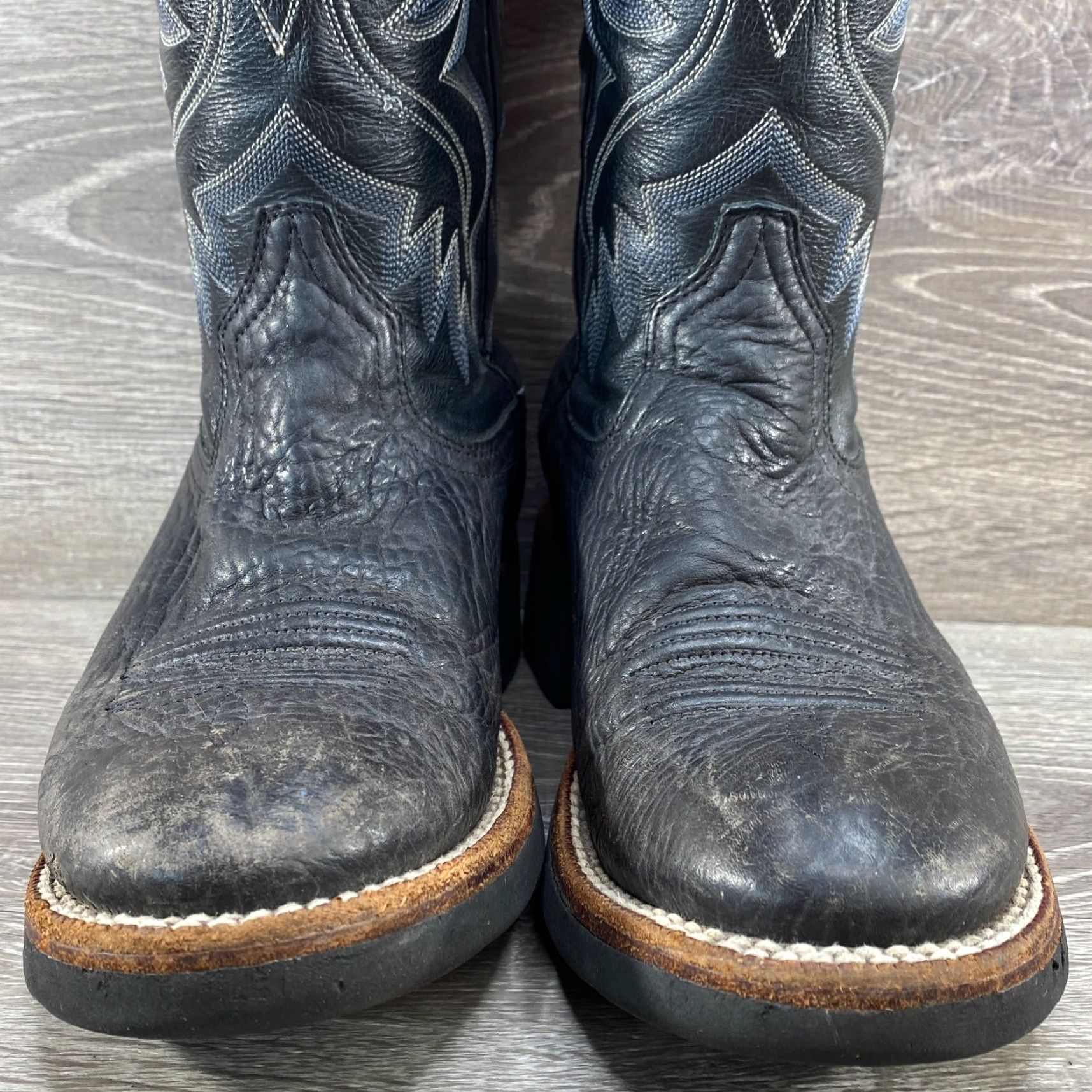 Ariat Ariat Bullhide Black Leather Cowboy Western Boots Ladies 5.5 B Round Toe Ropers Size US 5.5 / IT 35.5 - 4 Thumbnail