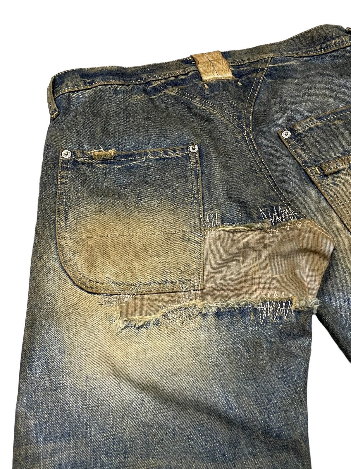 Hysteric Glamour × R.Newbold R.Newbold Muddy Wash Carpenter Distressed Repaired Jeans Size US 30 / EU 46 - 20 Thumbnail