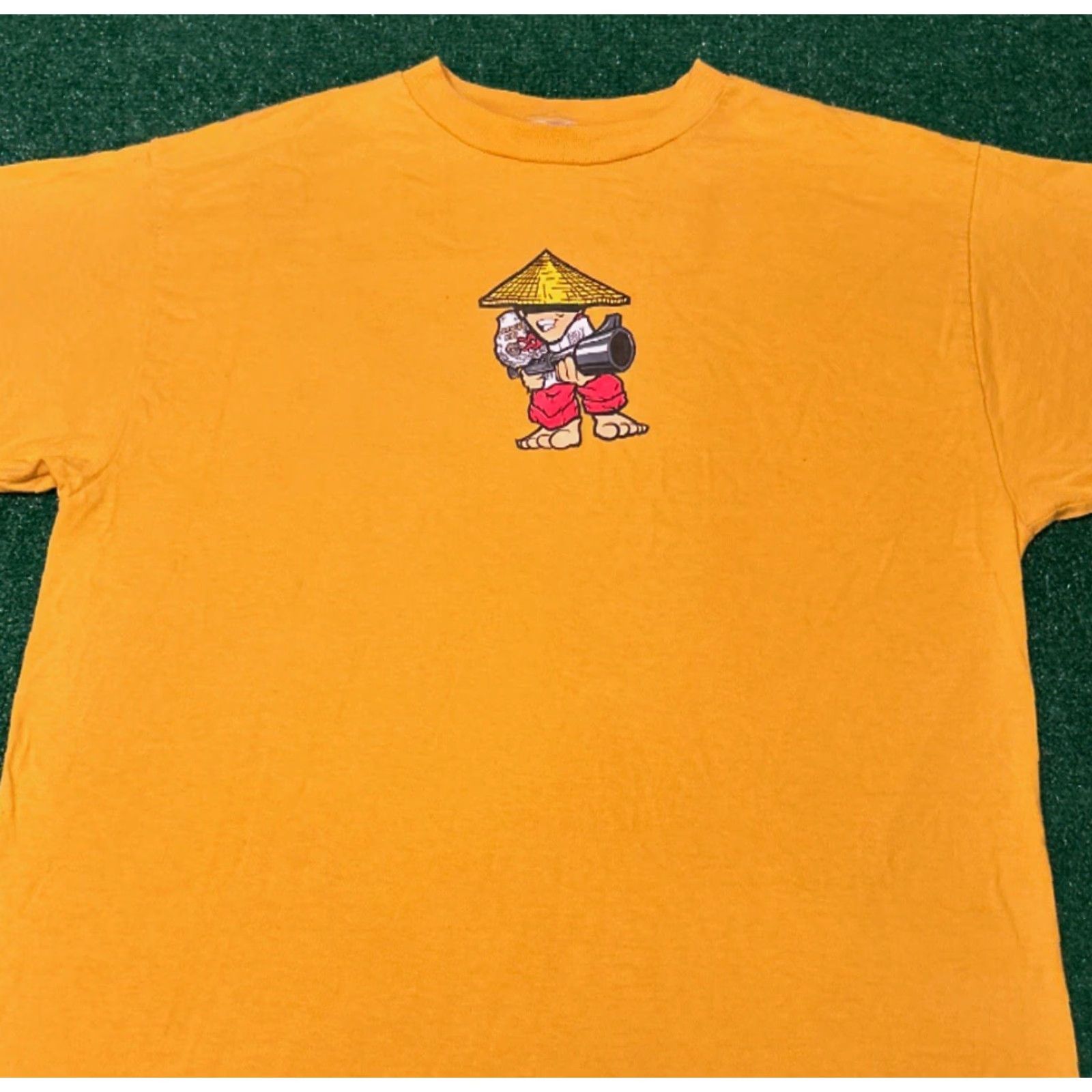 Vintage VINTAGE 90s Y2K Jasmine Rice Shooter Skate Tee VTG Shirt Mens XL Cartoon Skater Shirt Men XL Yellow Size US XL / EU 56 / 4 - 4 Thumbnail