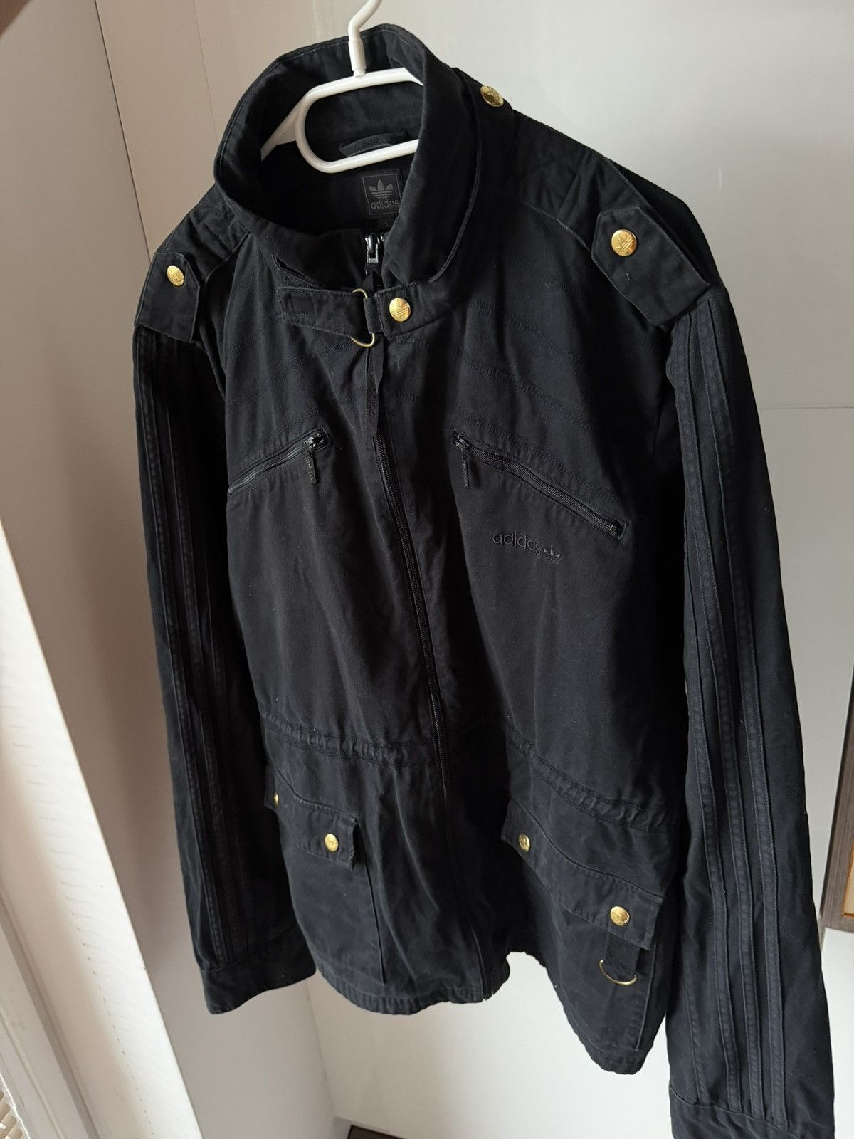 Adidas Rare Swag Avant Garde Adidas 3 Stripes Drip Cotton Jacket Size US L / EU 52-54 / 3 - 2 Thumbnail
