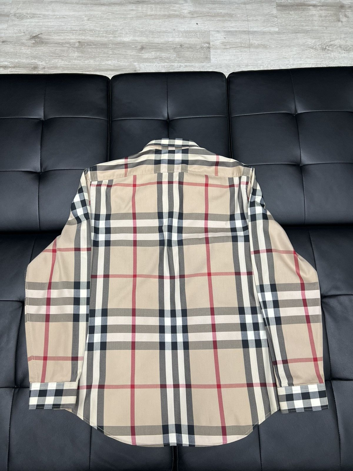 Burberry Burberry Beige Nova Check Cotton Button Up Size Large Size US XL / EU 56 / 4 - 2 Thumbnail