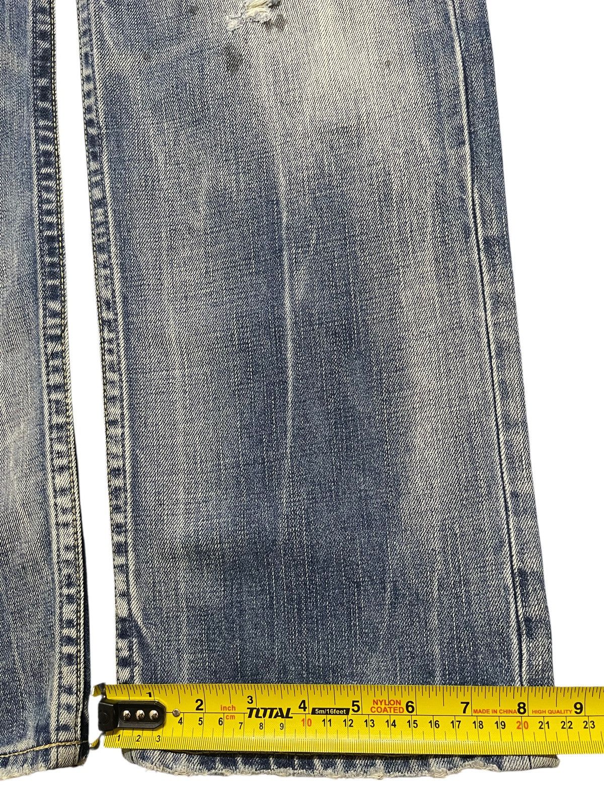 14th Addiction Vintage Japanese Brand Blue Faded Wash Distress Loose Jeans Size US 32 / EU 48 - 17 Thumbnail