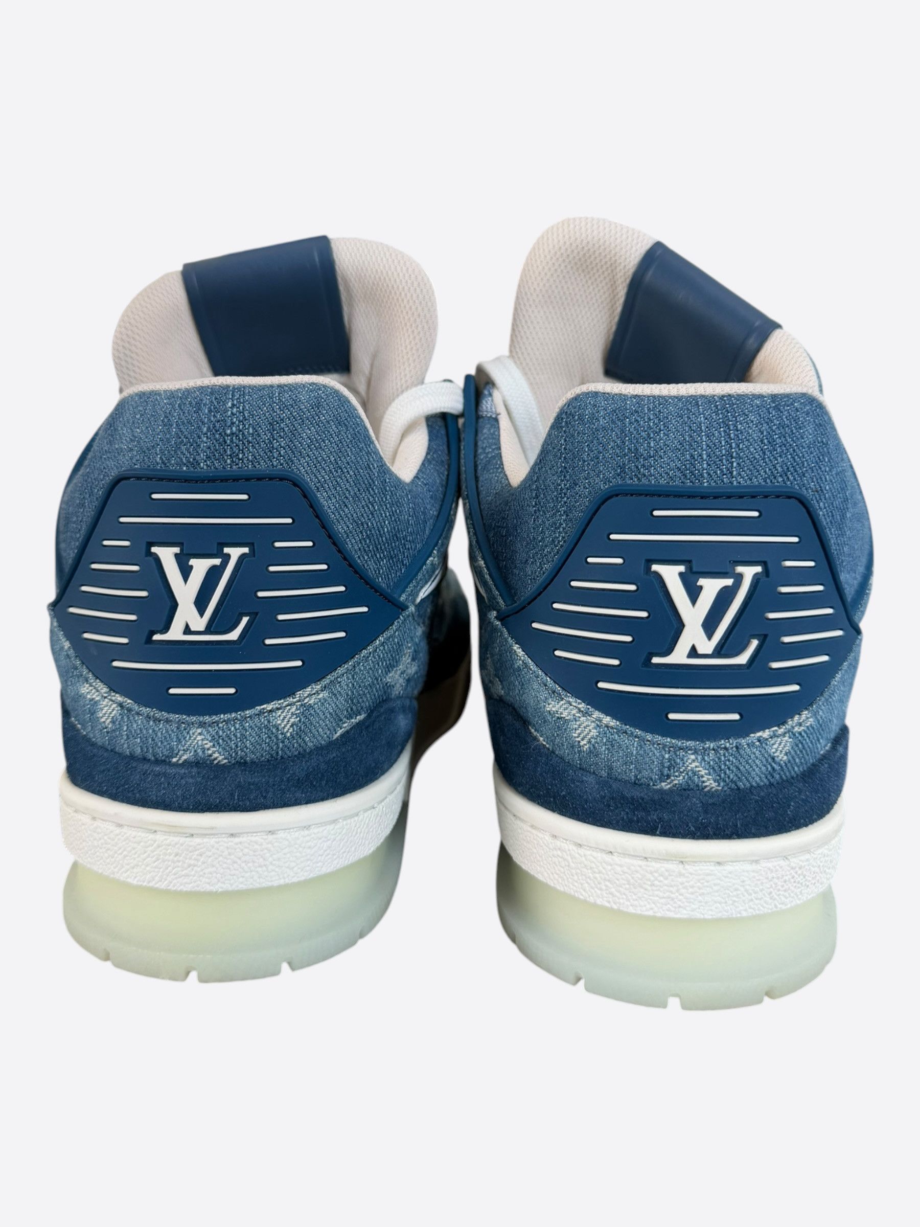 Louis Vuitton Louis Vuitton Denim Monogram Mid Top Trainers Size US 9 / EU 42 - 4 Thumbnail
