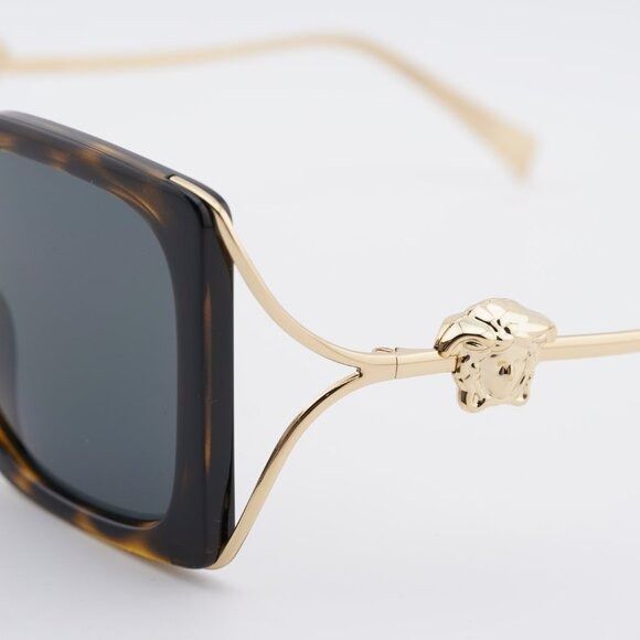 Versace Versace VE4502U 108/87 Sunglasses Havana/Gold Square Frame Size ONE SIZE - 7 Thumbnail