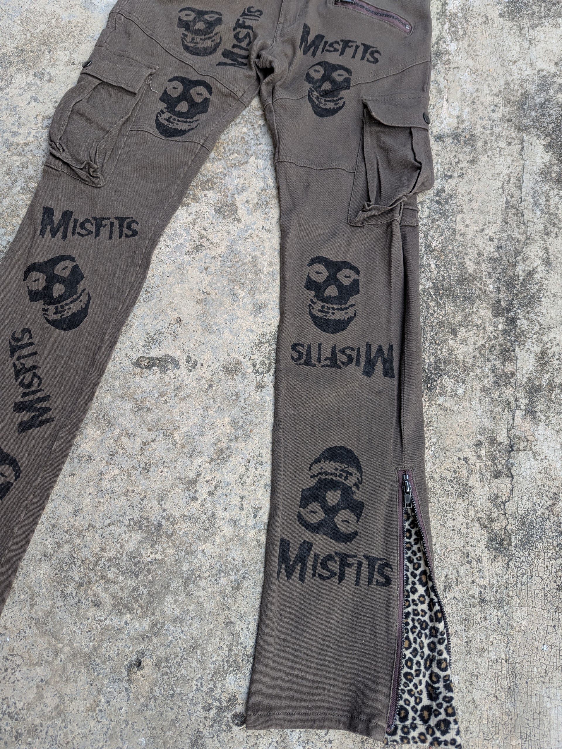 14th Addiction × Misfits 🇯🇵 Vintage 90s Bondage Pants Misfits Custom Black Baccara Size 32" / US 10 / IT 46 - 2 Thumbnail