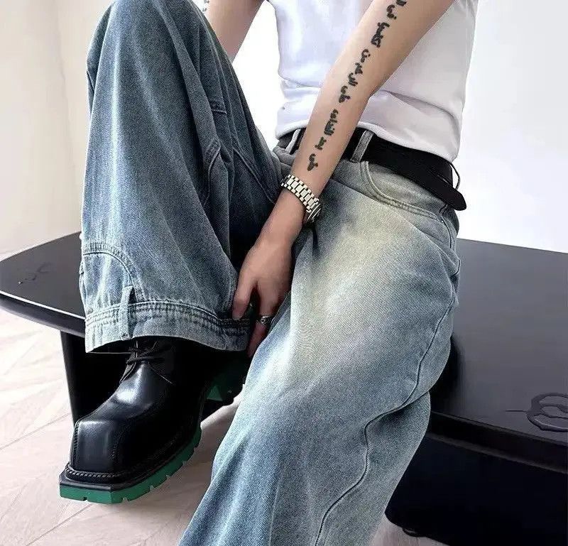 Japanese Brand Washed Wide Leg Style Baggy Jeans Daily Size US 32 / EU 48 - 4 Thumbnail