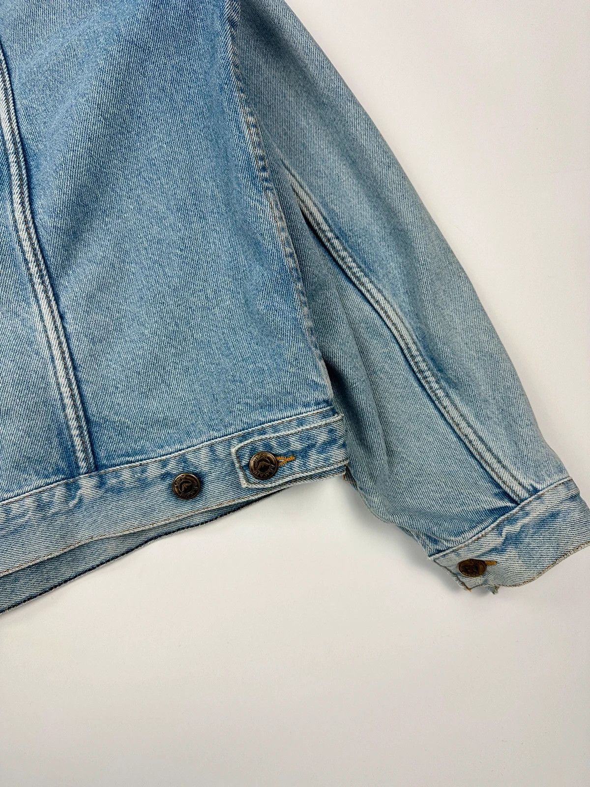 Armani Armani Jeans 90’s Wash Blue Denim Jacket Boxy Cut Size US L / EU 52-54 / 3 - 6 Thumbnail