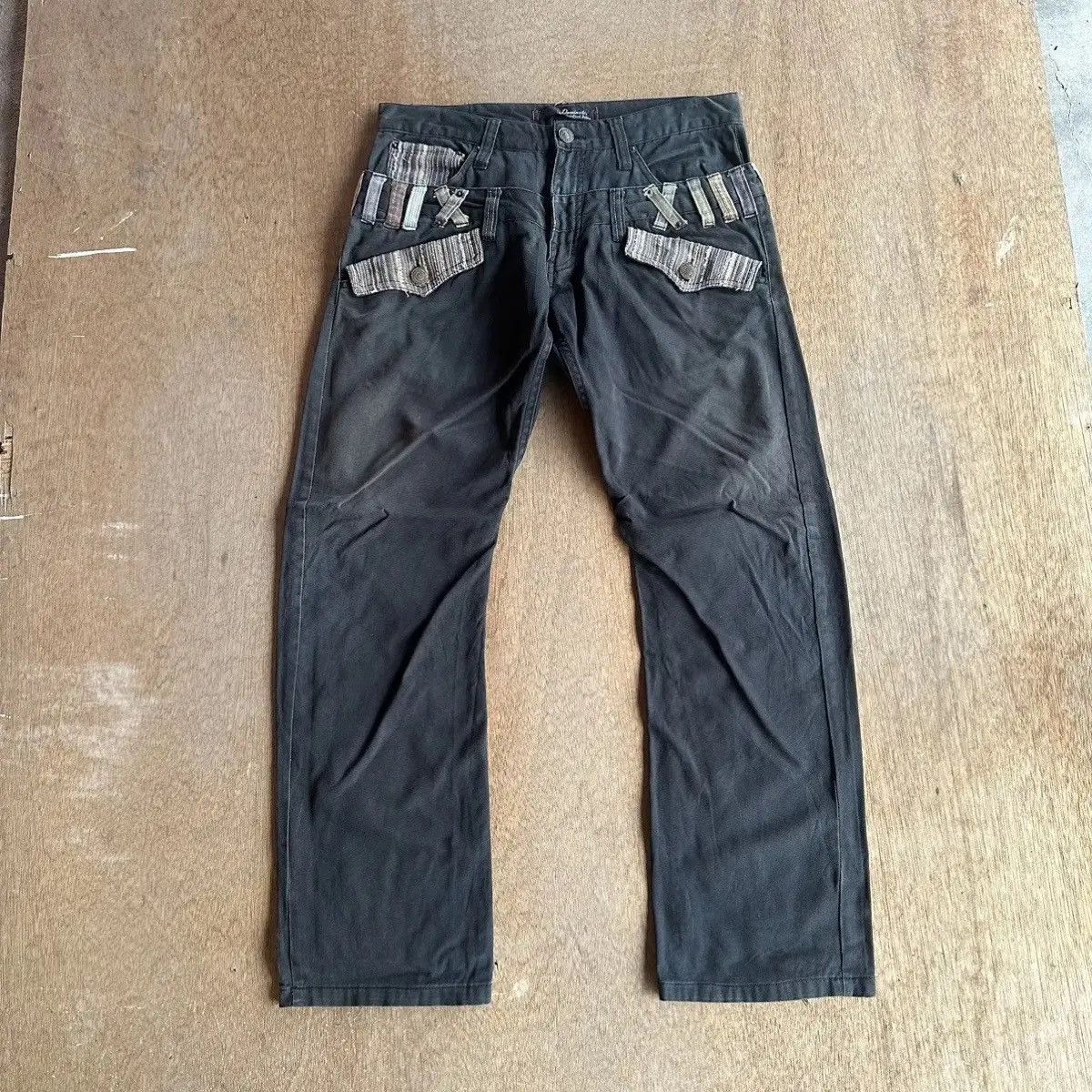 Seditionaries SICKS!! DOMINATE Jeans Double Waist Bondage Curve Leg Faded Size US 32 / EU 48 - 3 Thumbnail