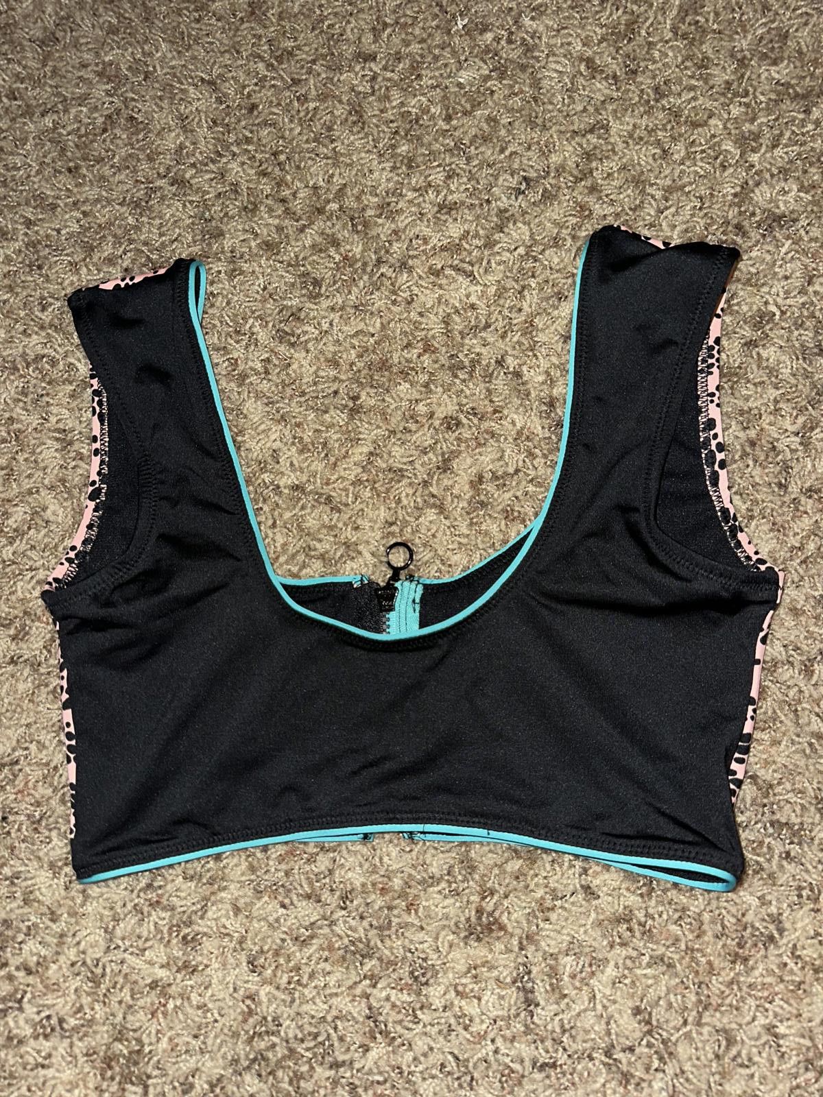 Nike Nike Women's Zipper Front Party Dots Swim Top Size ONE SIZE - 4 Thumbnail