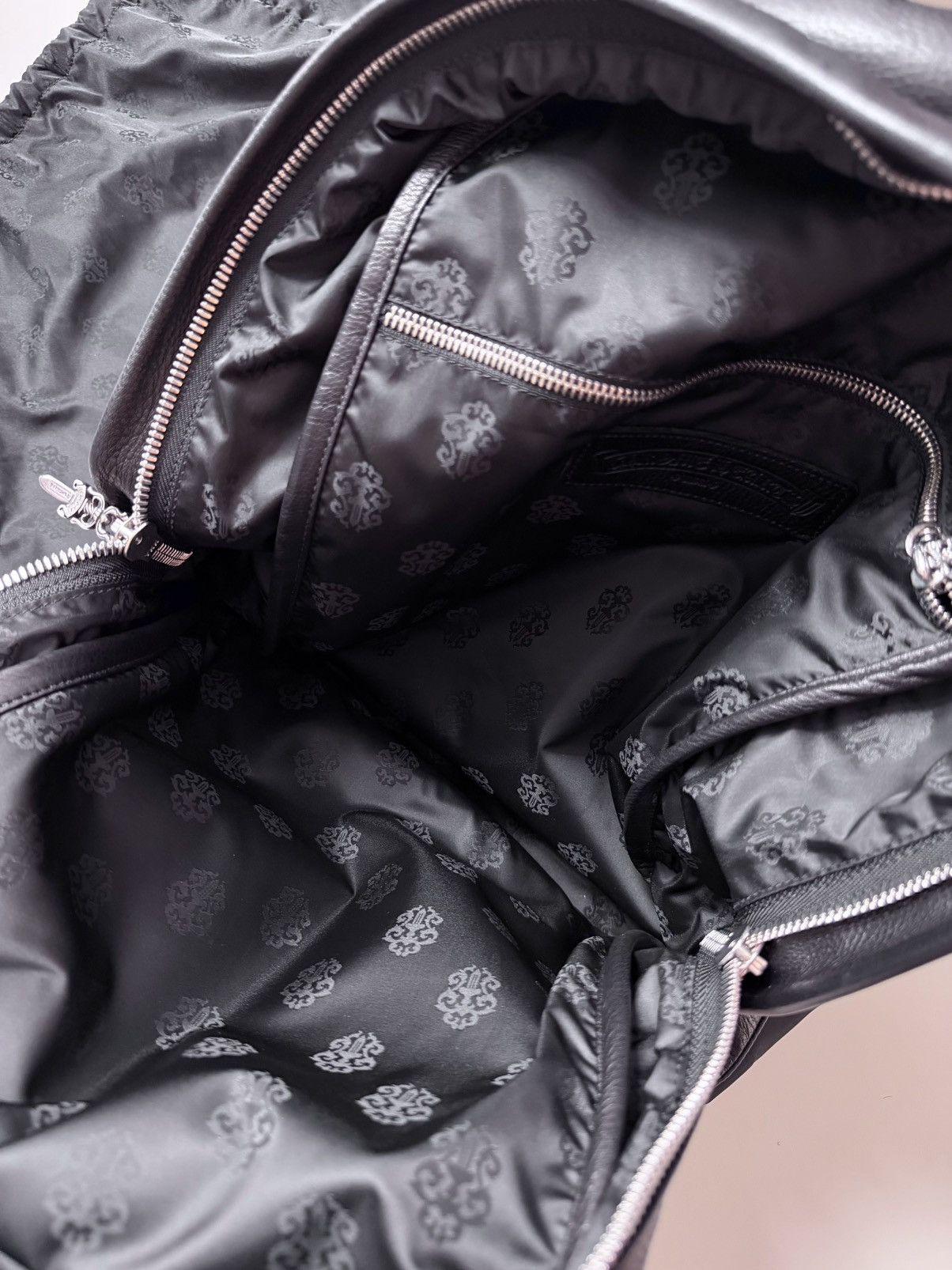 Chrome Hearts Chrome Hearts 7th Grade Black Leather Cross Backpack Size ONE SIZE - 12 Thumbnail