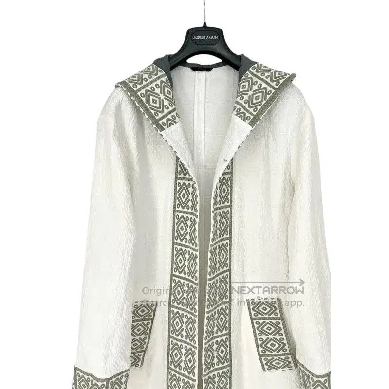 Fendi Fendi Men's White Cotton Coat with Hood . Size US M / EU 48-50 / 2 - 2 Thumbnail