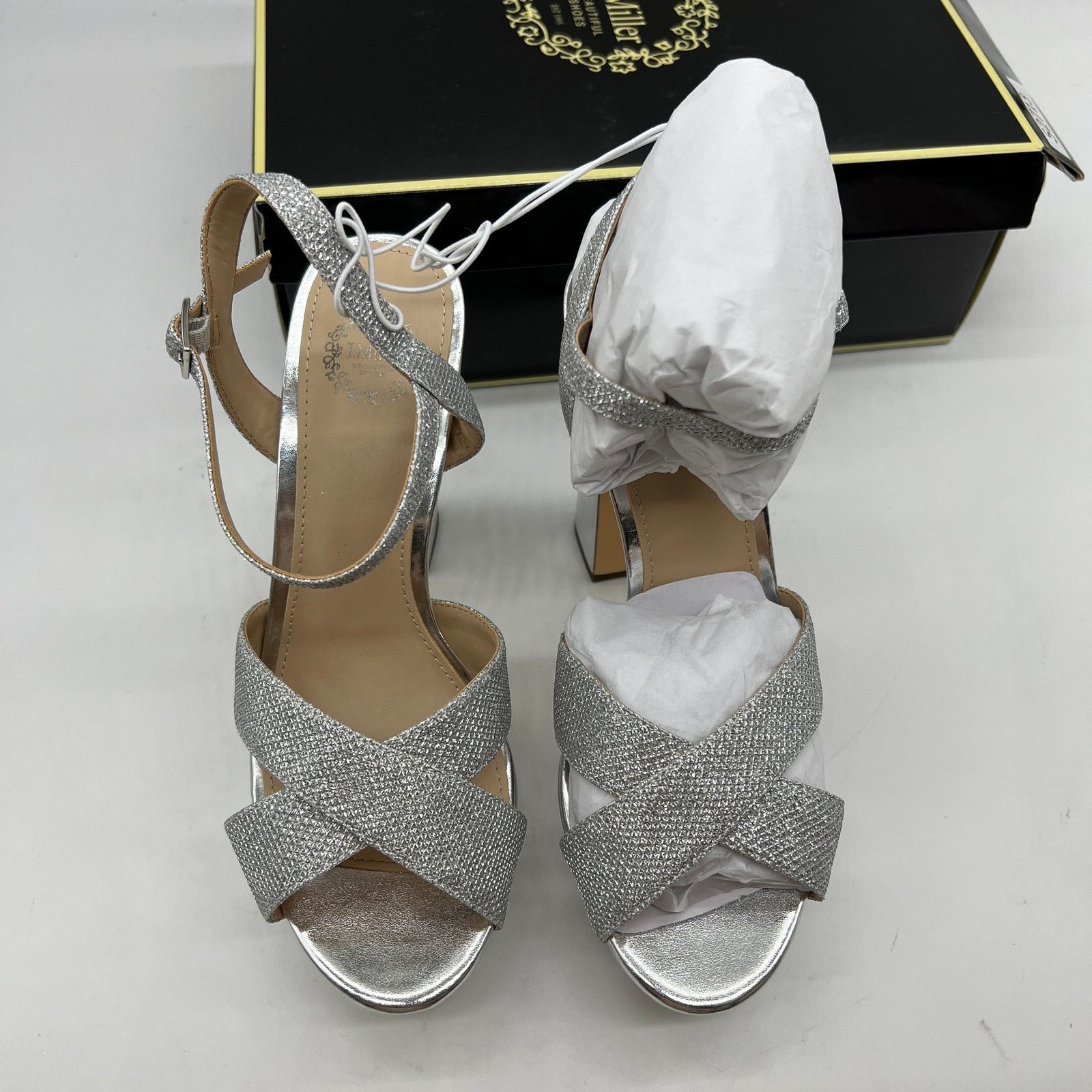 Other I. Miller Womens Samien Heeled Sandals Silver Size 7M Size US 7 / IT 37 - 4 Thumbnail