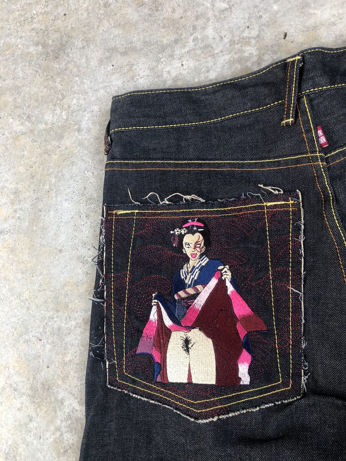 RMC Jeans Red Monkey Company Embroidered Jeans Size US 32 / EU 48 - 22 Thumbnail