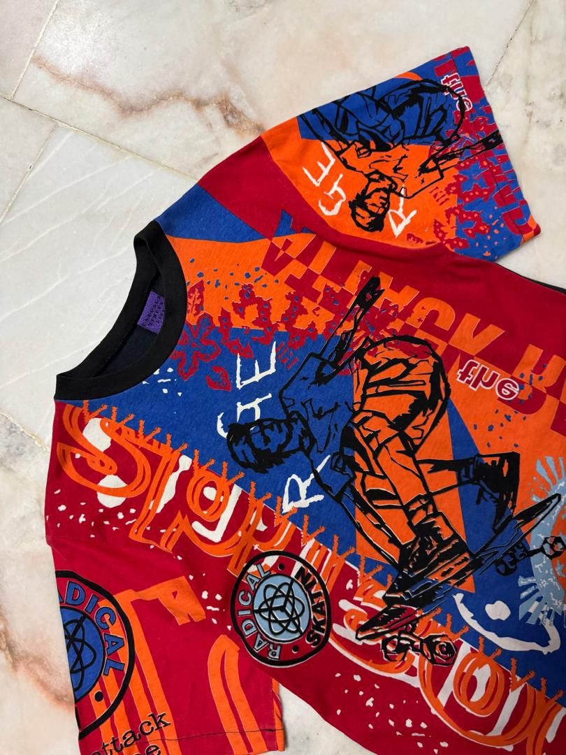 Vintage 💥Insane💥Vintage 80’s Casual Street Skate Geng Ovp Print Rare Size US S / EU 44-46 / 1 - 4 Thumbnail
