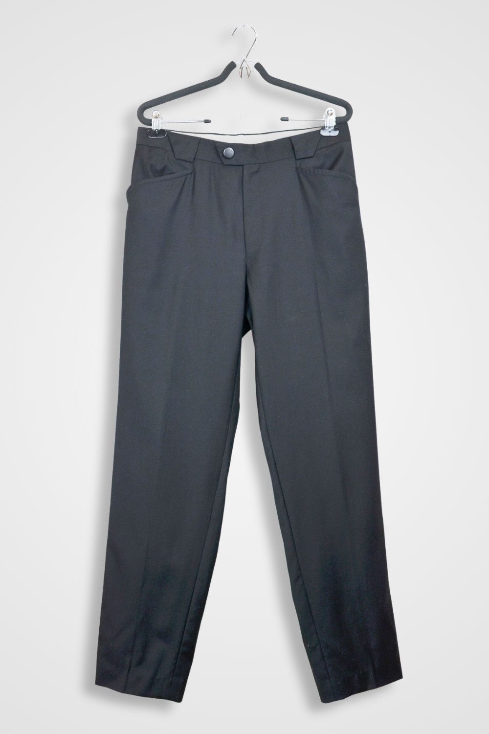 Thierry Mugler Thierry Mugler 90s Vintage Black Wool Trousers - Size FR42 Size 30" / US 8 / IT 44 - 1 Thumbnail