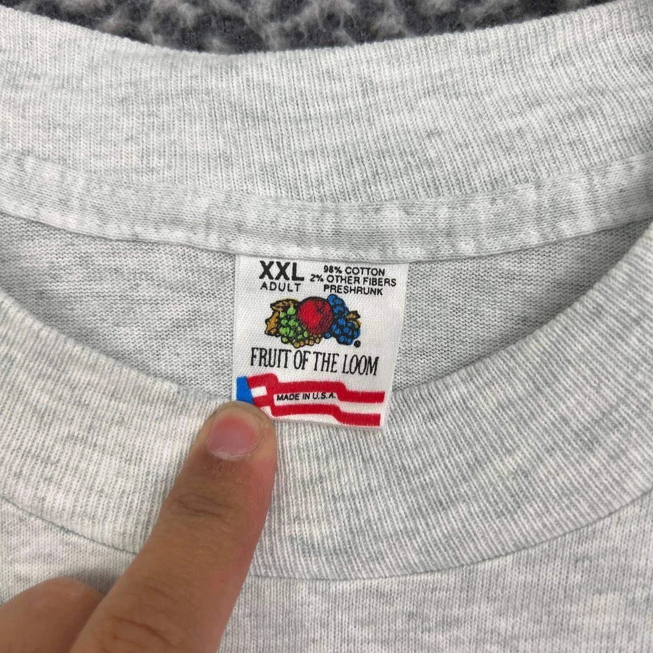 Fruit Of The Loom Vintage Rodeo Hard USA Shirt Men 2XL Gray Deadstock New Size US XXL / EU 58 / 5 - 3 Thumbnail