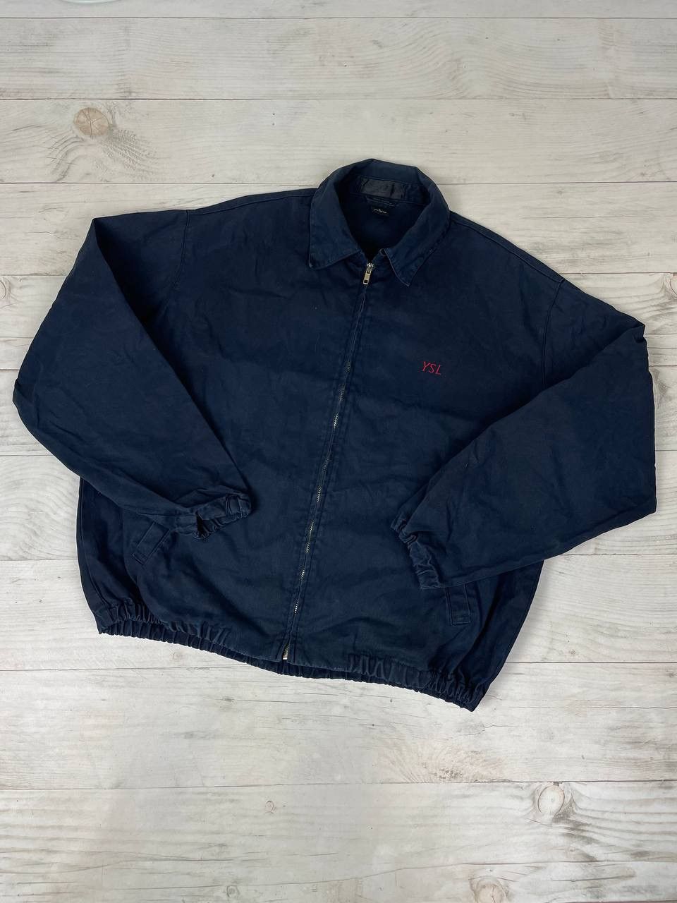 Vintage Vintage Yves Saint Laurent YSL Denim Bomber Jacket Y2K 90s Size US L / EU 52-54 / 3 - 1 Thumbnail