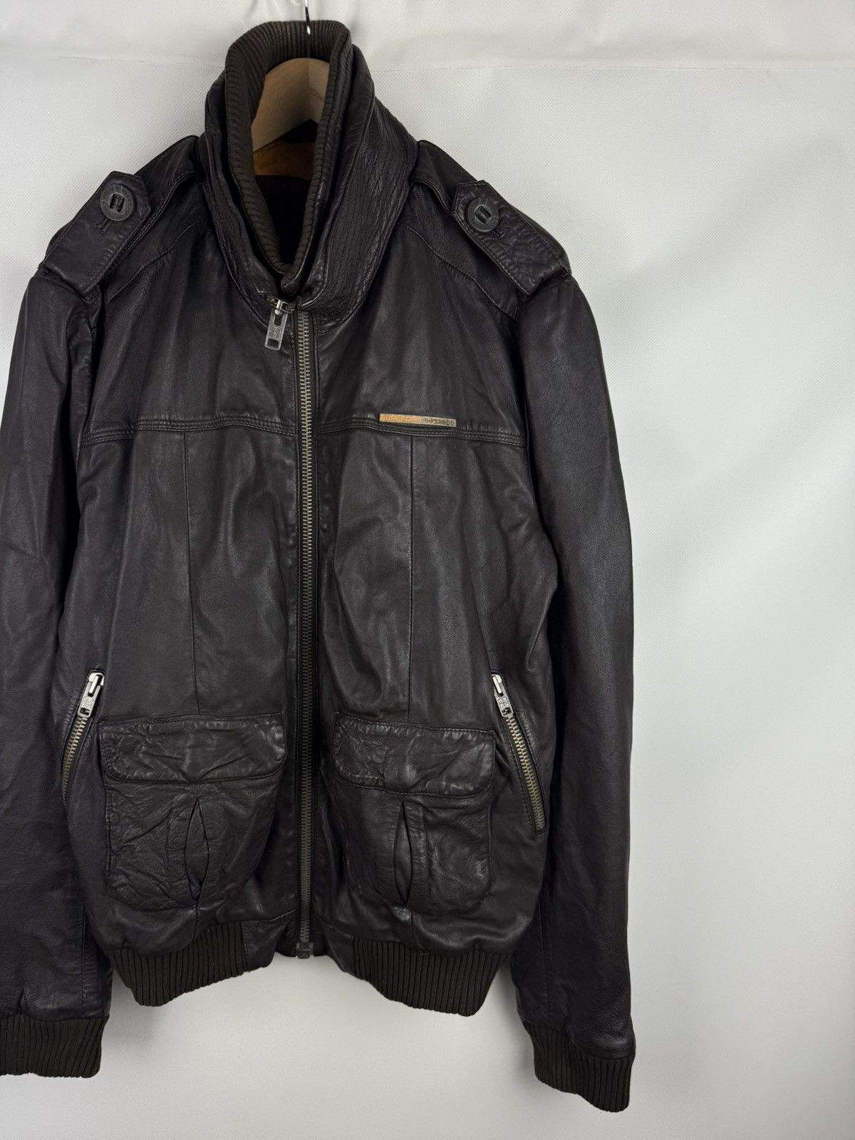 Superdry Superdry Japan Men’s Leather Bomber Jacket Size XL Size US XL / EU 56 / 4 - 4 Thumbnail