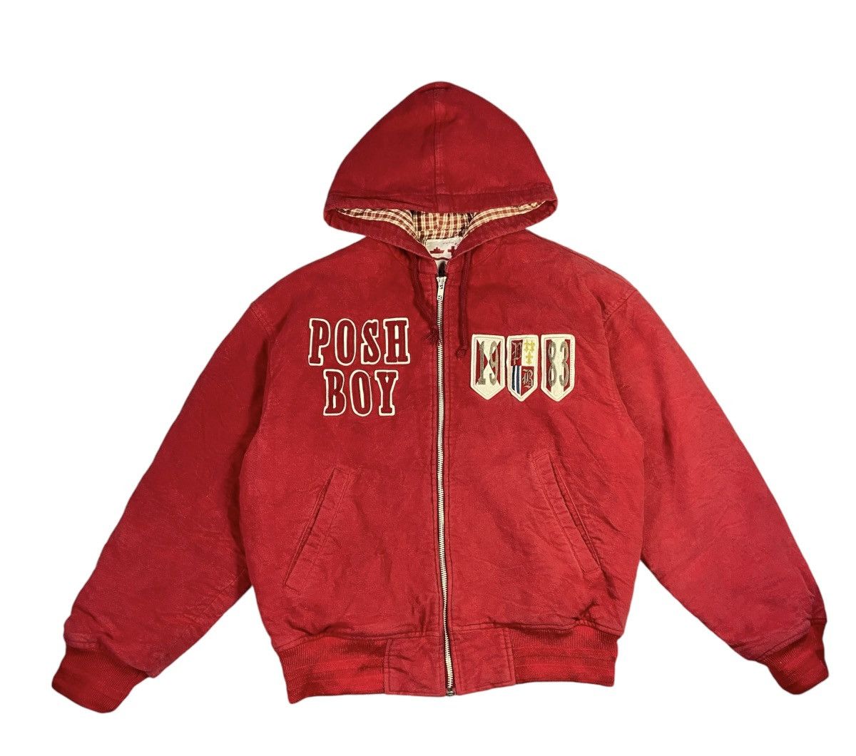 Japanese Brand × Vintage Vintage Posh Boy Bomber Hoodie Size US XL / EU 56 / 4 - 1 Thumbnail