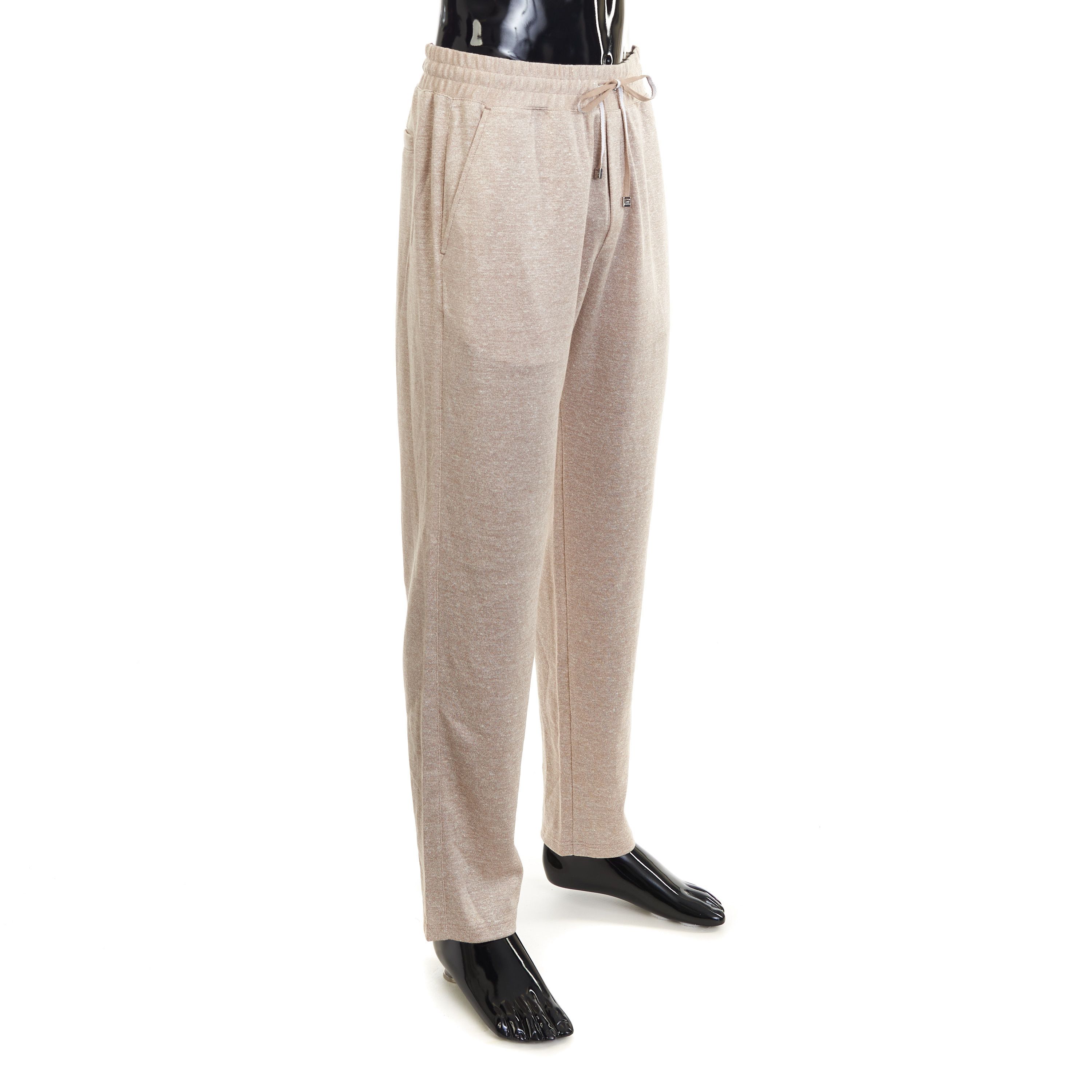 Other Brett Johnson Café au Lait Silk, Linen & Cotton Jogger Pants Size US 30 / EU 46 - 3 Thumbnail