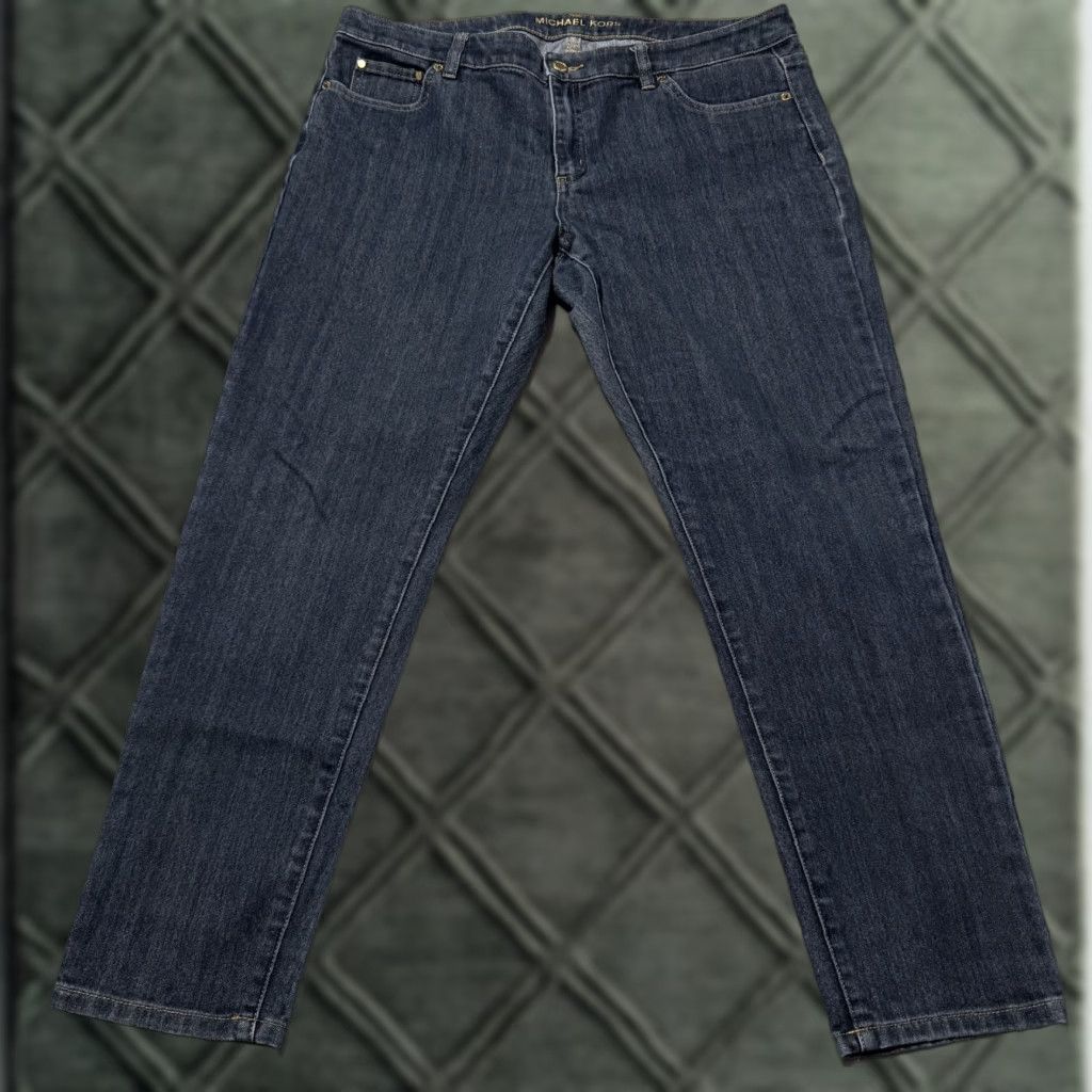 Michael Kors Michael Kors Izzy Skinny Jeans Women's Blue Denim Pockets Classic Zip Fly - 12 Size 34" / US 12 / IT 48 - 1 Thumbnail