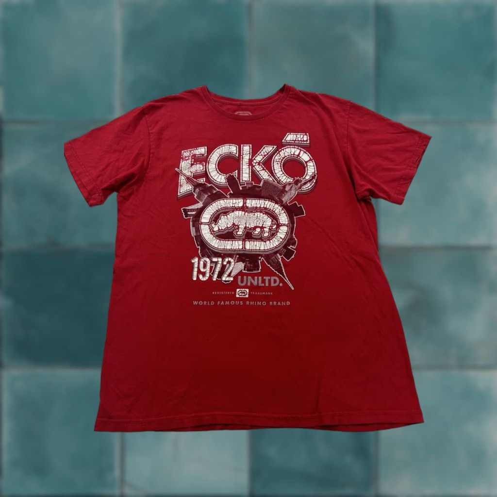 Ecko Unltd. VINTAGE Ecko Unltd Shirt Mens XL Red Short Sleeve Spellout Logo T-Shirt Hip Hop Men XL Red Shirt Logos Vintage Size US XL / EU 56 / 4 - 1 Thumbnail